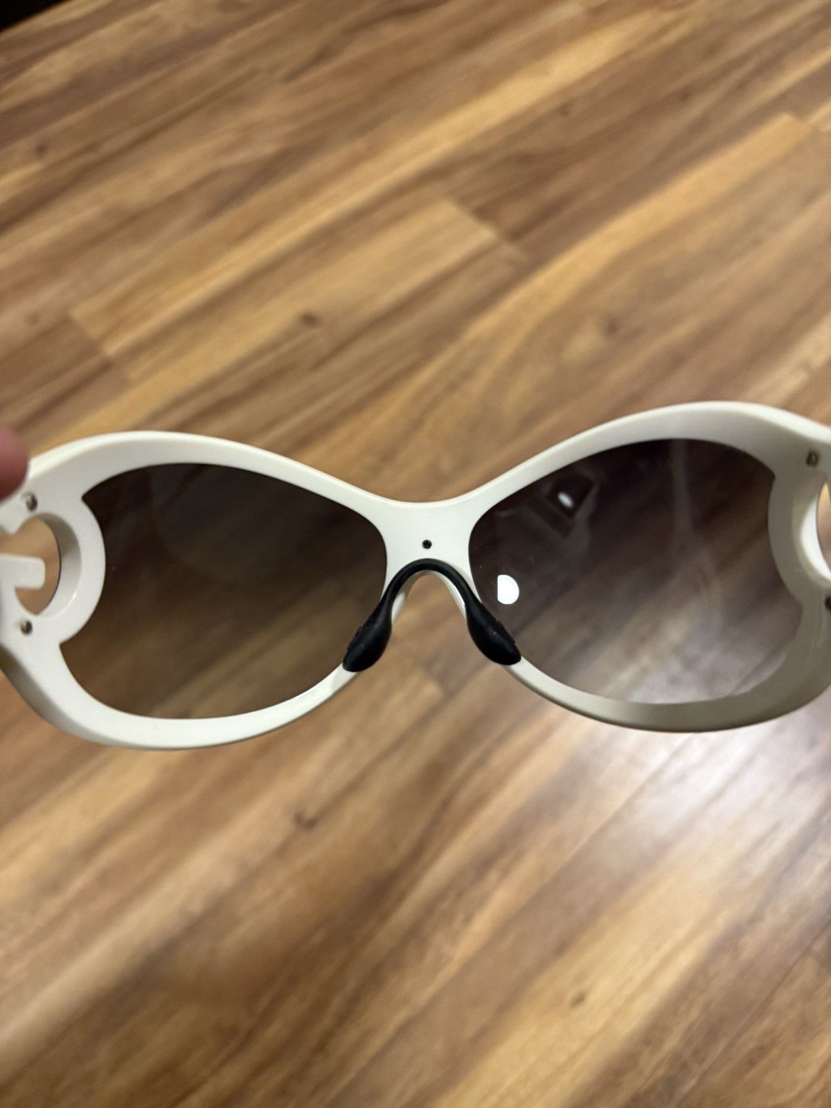 Dolce & Gabbana Dolce & Gabbana DG6024-B White Shield Sunglasses – Full Set Size ONE SIZE - 7 Thumbnail