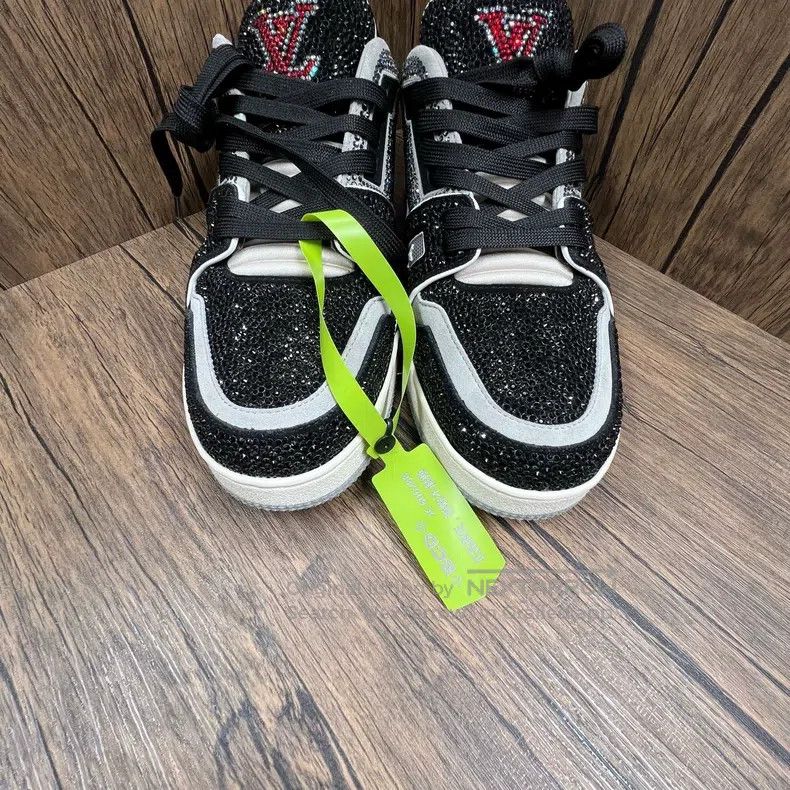 Louis Vuitton Louis Vuitton Trainer Full Drill Black Cement Board Shoes Size US 7 / EU 40 - 4 Thumbnail
