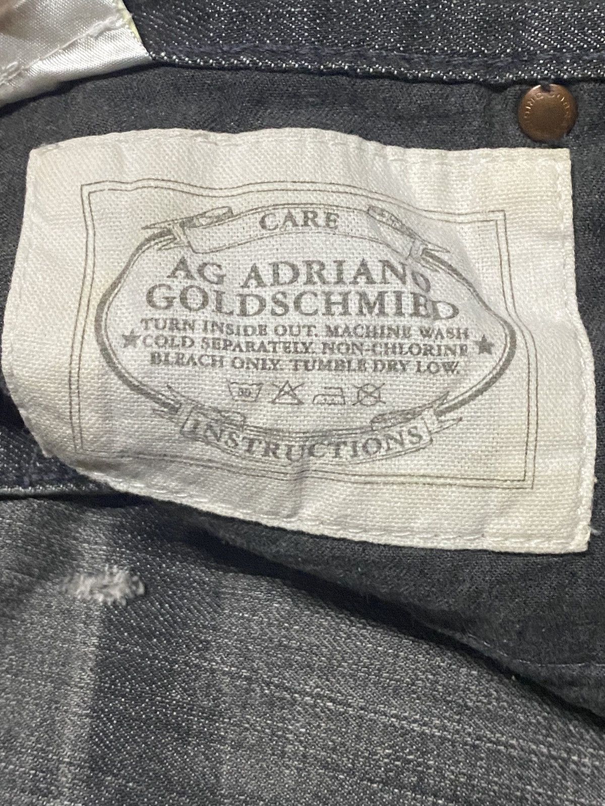 AG Adriano Goldschmied Vintage Adriano Ag Skinny Straight Jeans Size US 30 / EU 46 - 13 Thumbnail