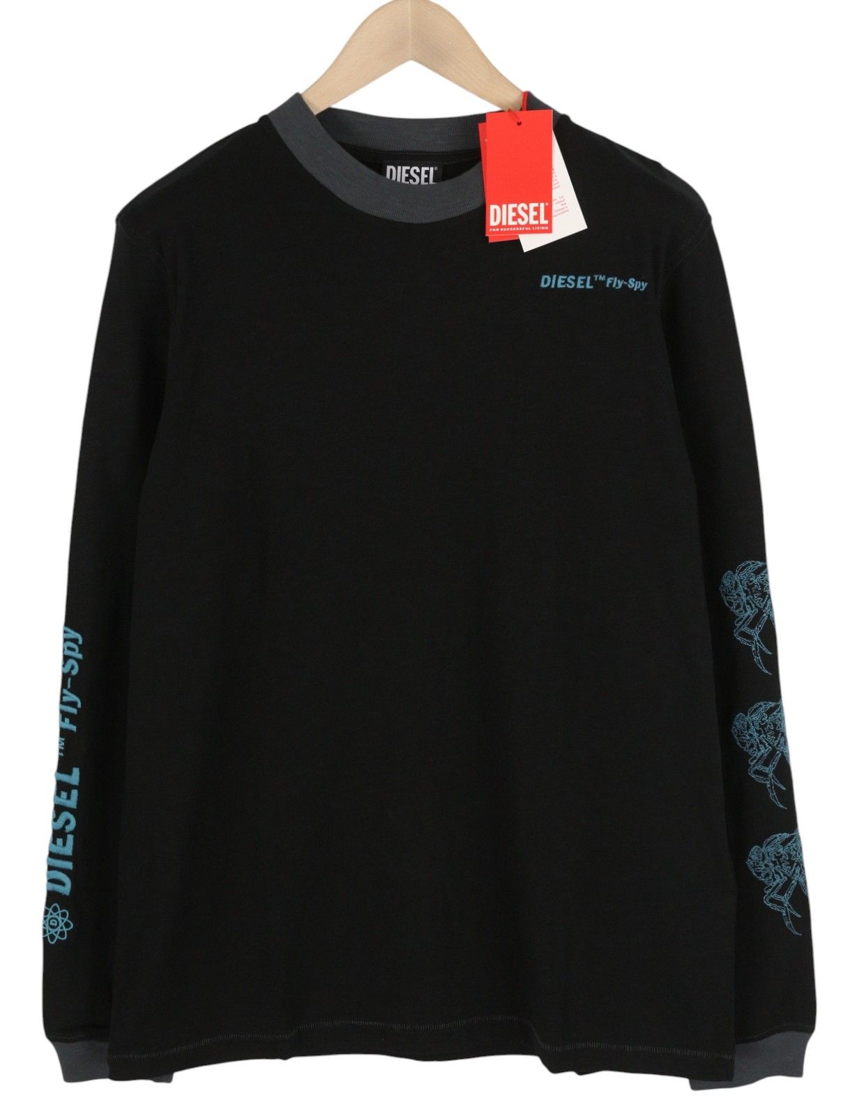 T-JUSTLE-LS-E9 M Black Cotton Printed T-Shirt 40974