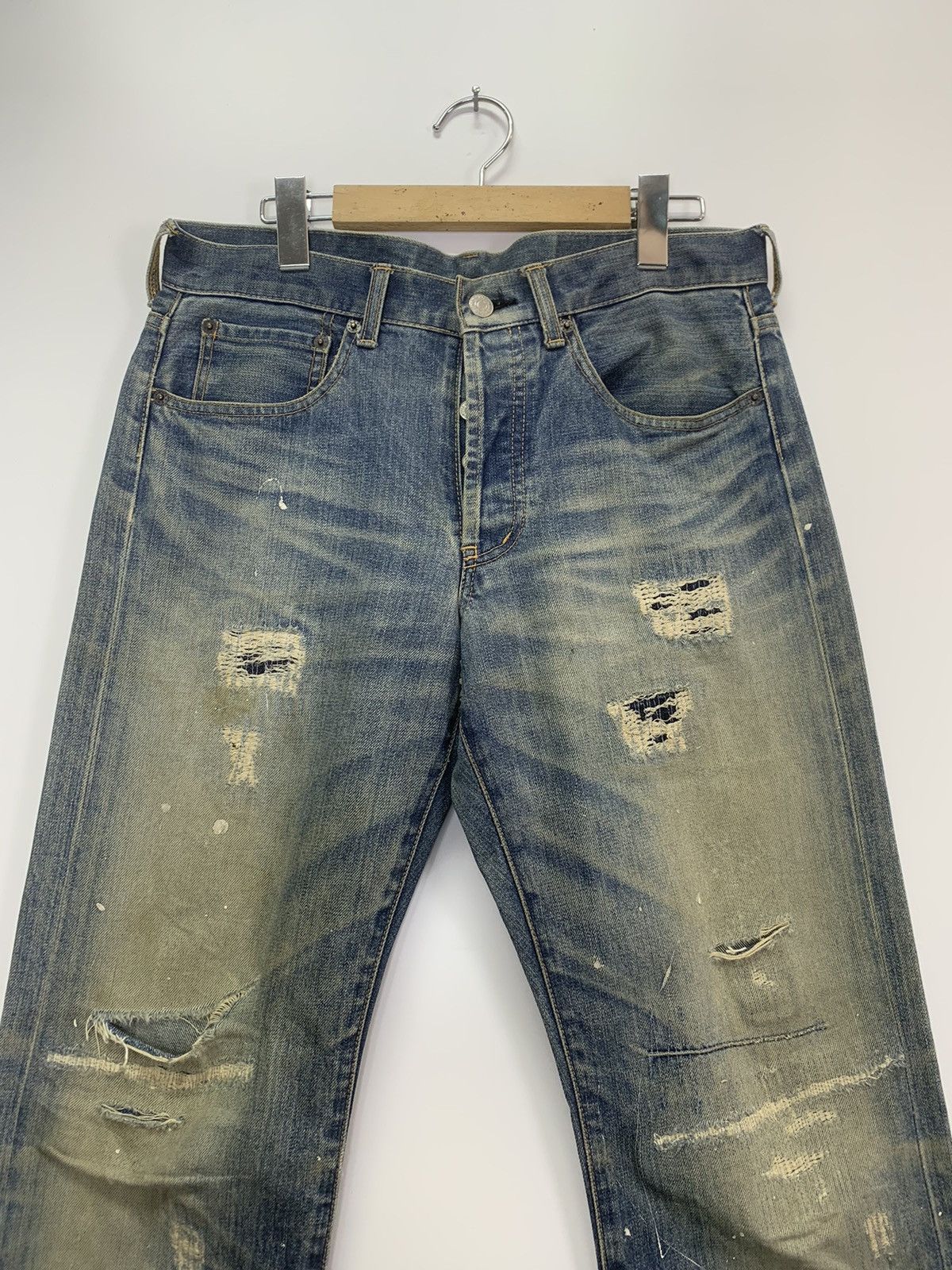 Takeo Kikuchi × Vintage Vintage Takeo Kikuchi distressed denim Size US 44 / EU 60 - 2 Thumbnail
