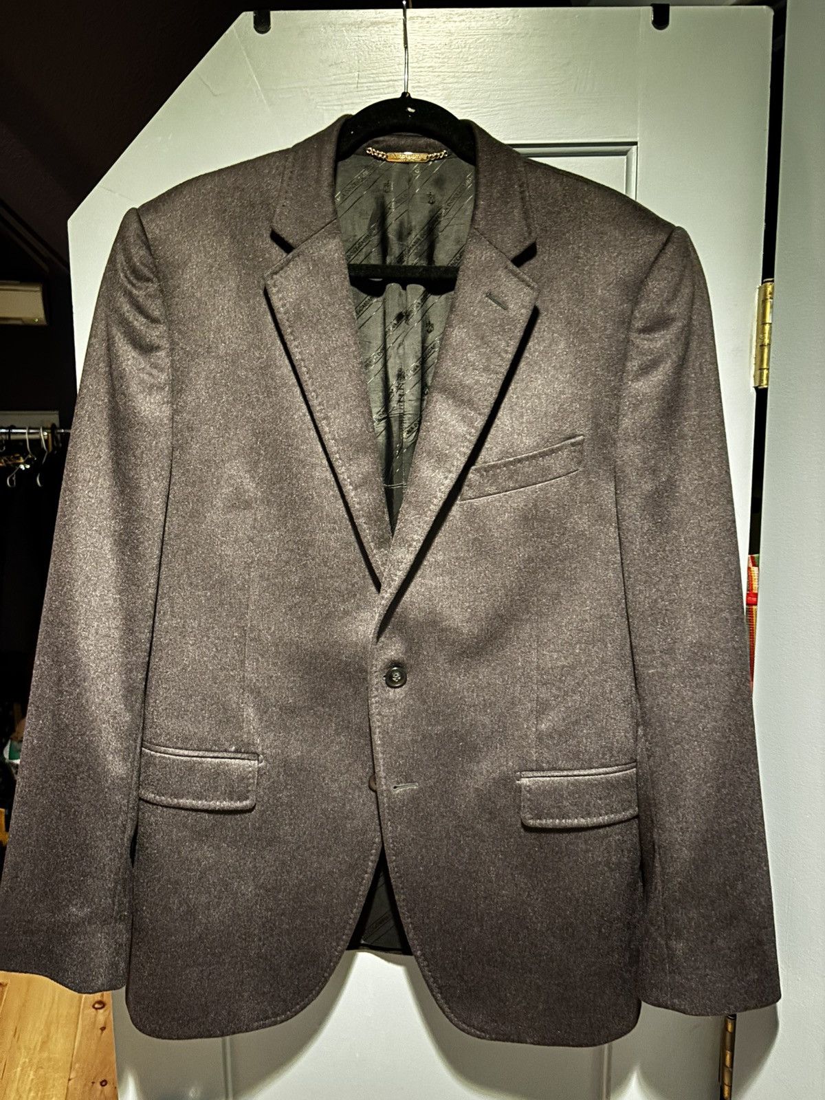 Dolce & Gabbana Dolce and Gabbana Cashmere Charcoal Blazer Size 52R - 1 Thumbnail