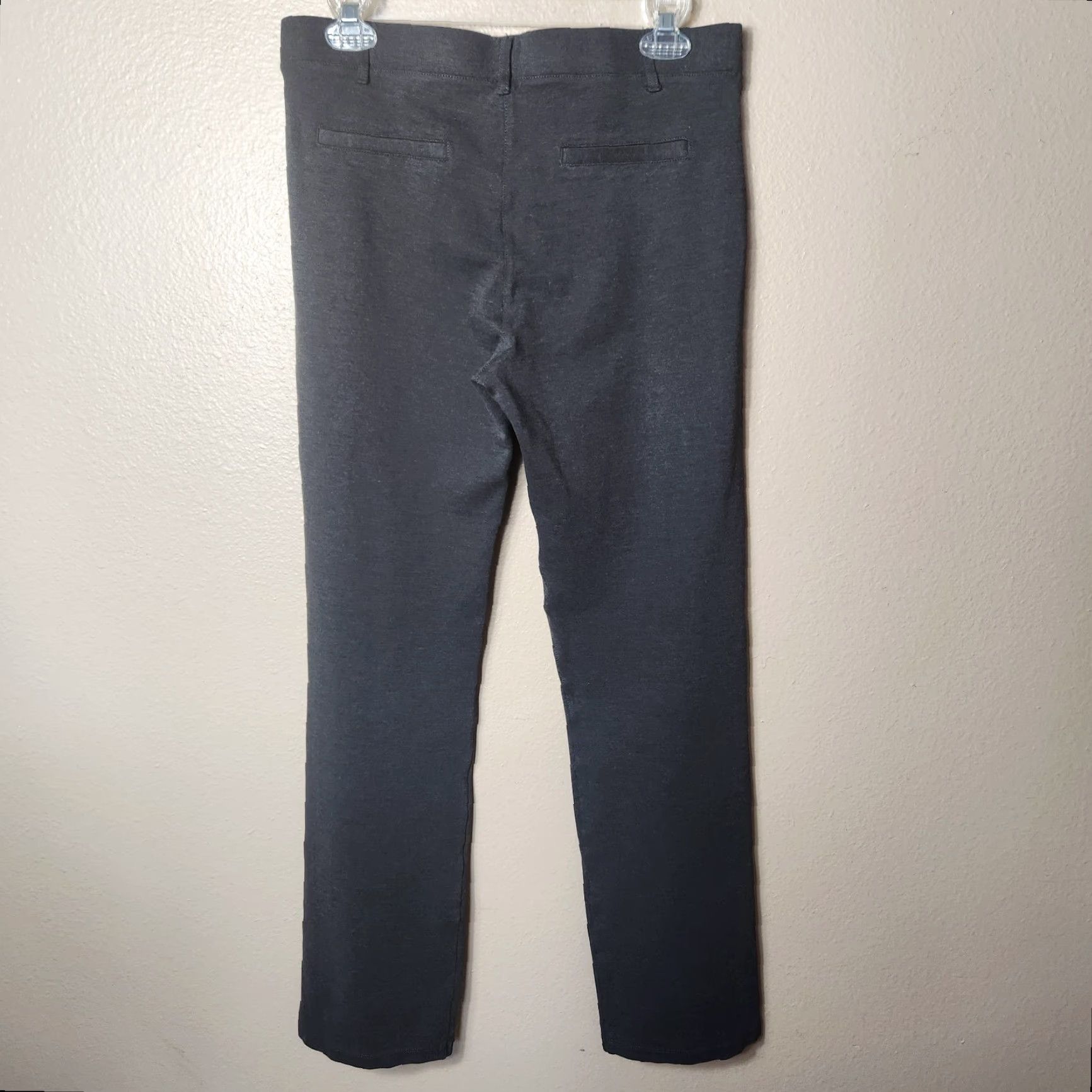 Vintage Betabrand Charcoal Gray Yoga Dress Straight Leg Pull-on Pants L Womens Dress Pants Gray Size 36" / US 14 / IT 50 - 5 Thumbnail