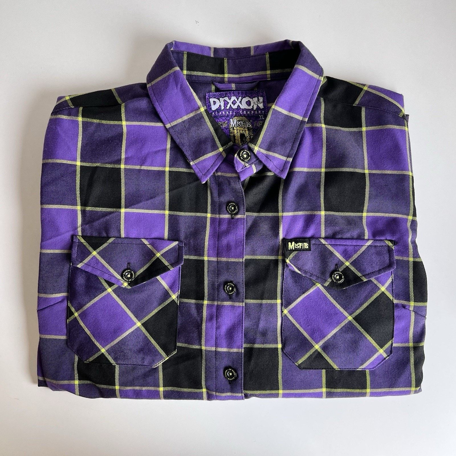 Dixxon Dixxon MISFITS Flannel XL Earth AD Men's Danzig Purple Plaid Size US XL / EU 56 / 4 - 2 Thumbnail