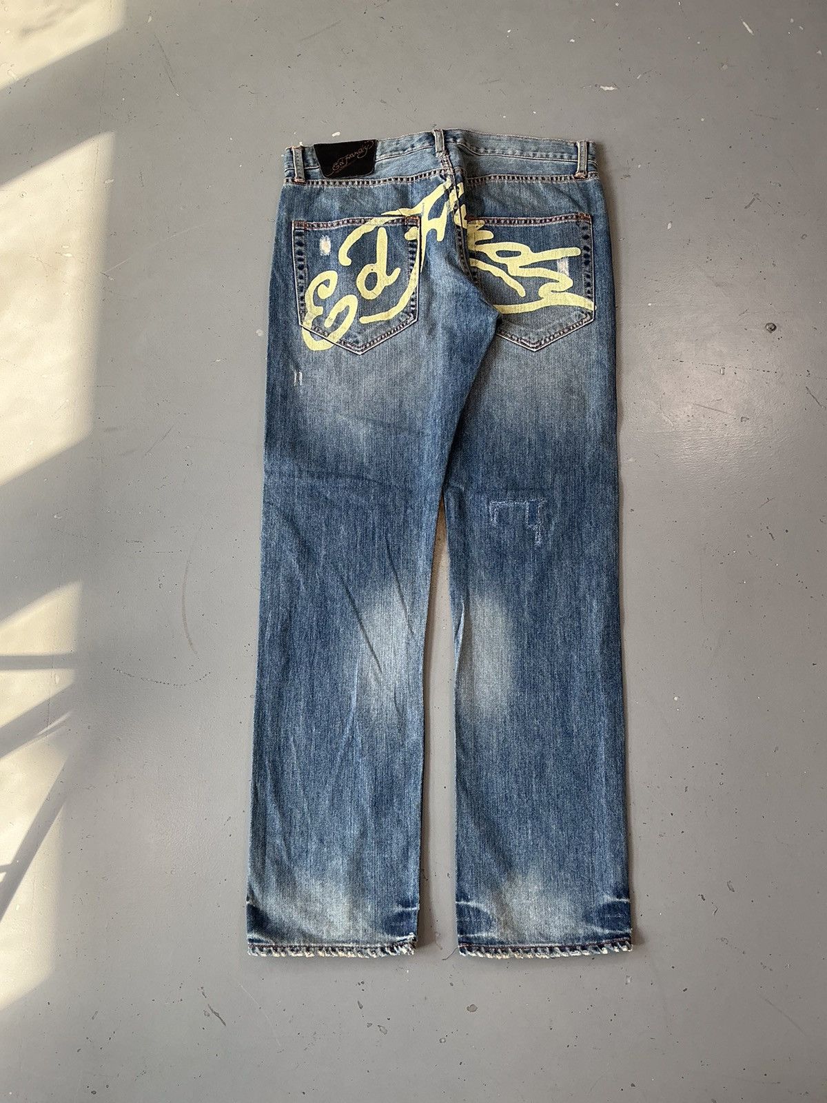 Ed Hardy × Vintage Vintage Edhardy SpellOut printed denim Size US 34 / EU 50 - 2 Thumbnail