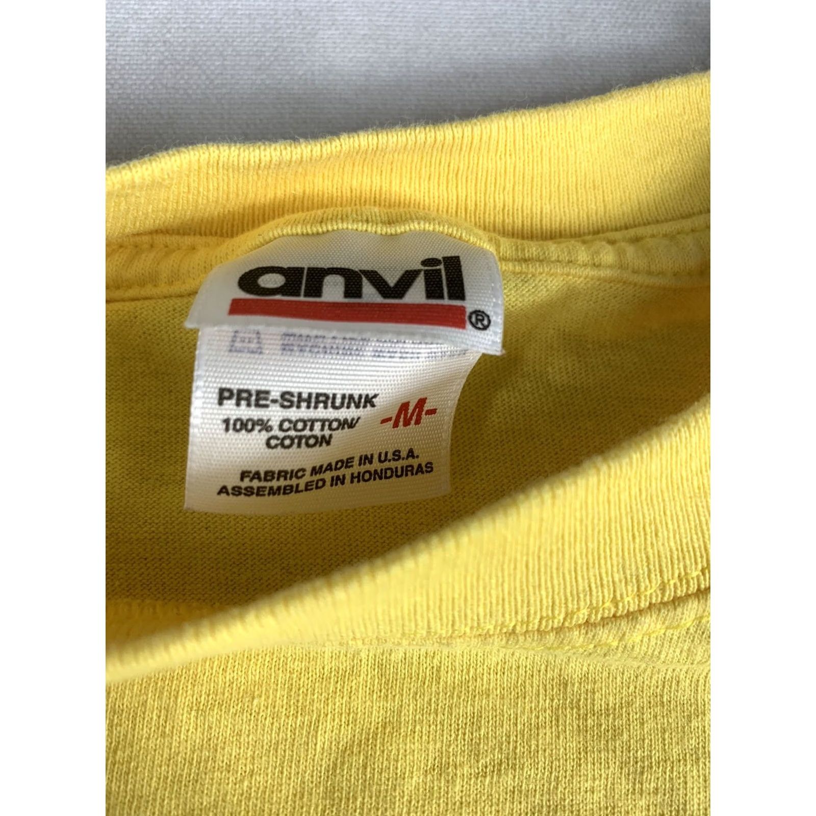 Anvil VINTAGE Disneyland Volunt EARS T-shirt Anvil Tag Size Medium Double Sided Yellow Mickey Mouse 90s Mens Shirt Size US M / EU 48-50 / 2 - 4 Thumbnail