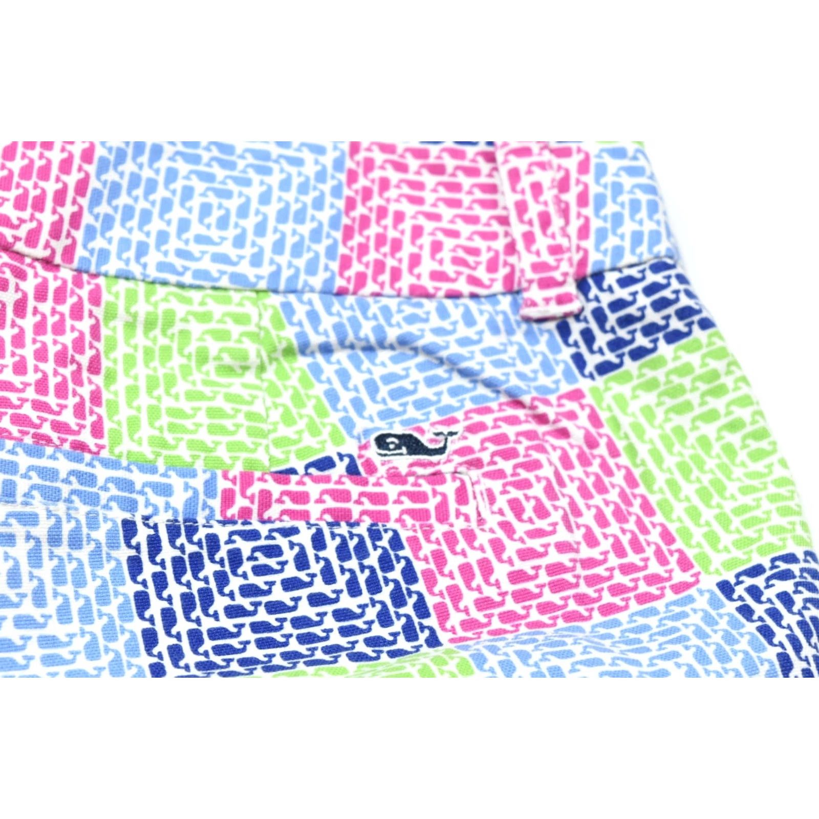 Vineyard Vines Vineyard Vines Patchwork Print Shorts Womens 4 Whale Cotton Classic Preppy Size 27" / US 4 / IT 40 - 7 Thumbnail