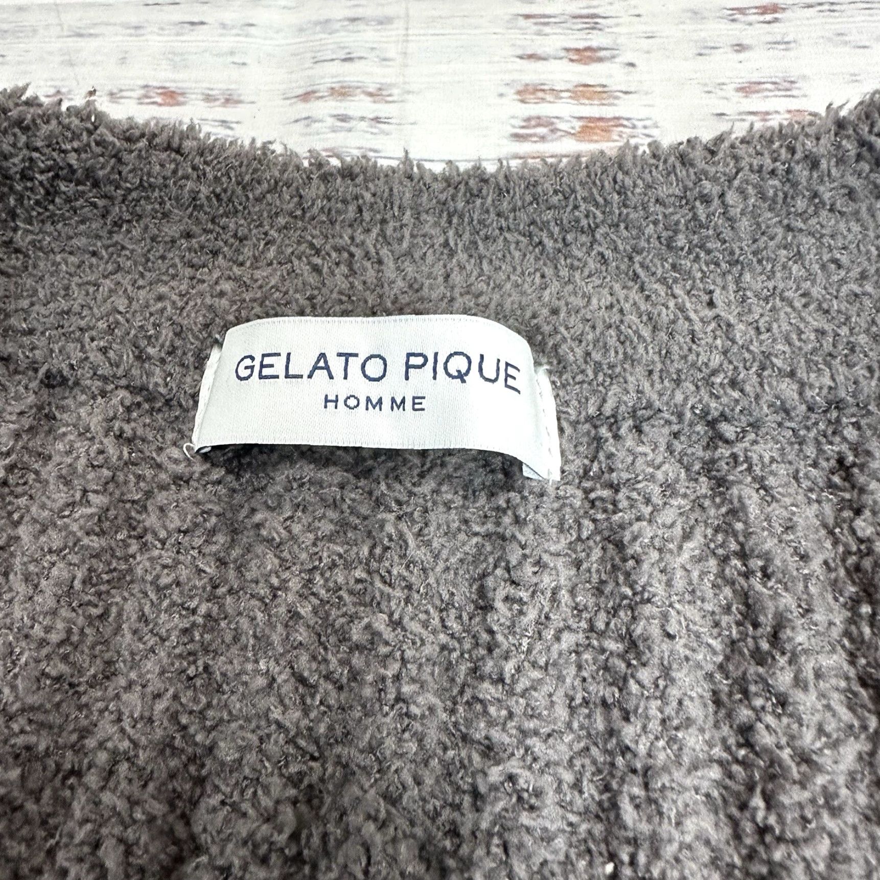 Vintage Gelato Pique Cardigan Mens L Gray White Striped Fleece Button Up Sweatshirt Size US L / EU 52-54 / 3 - 6 Thumbnail