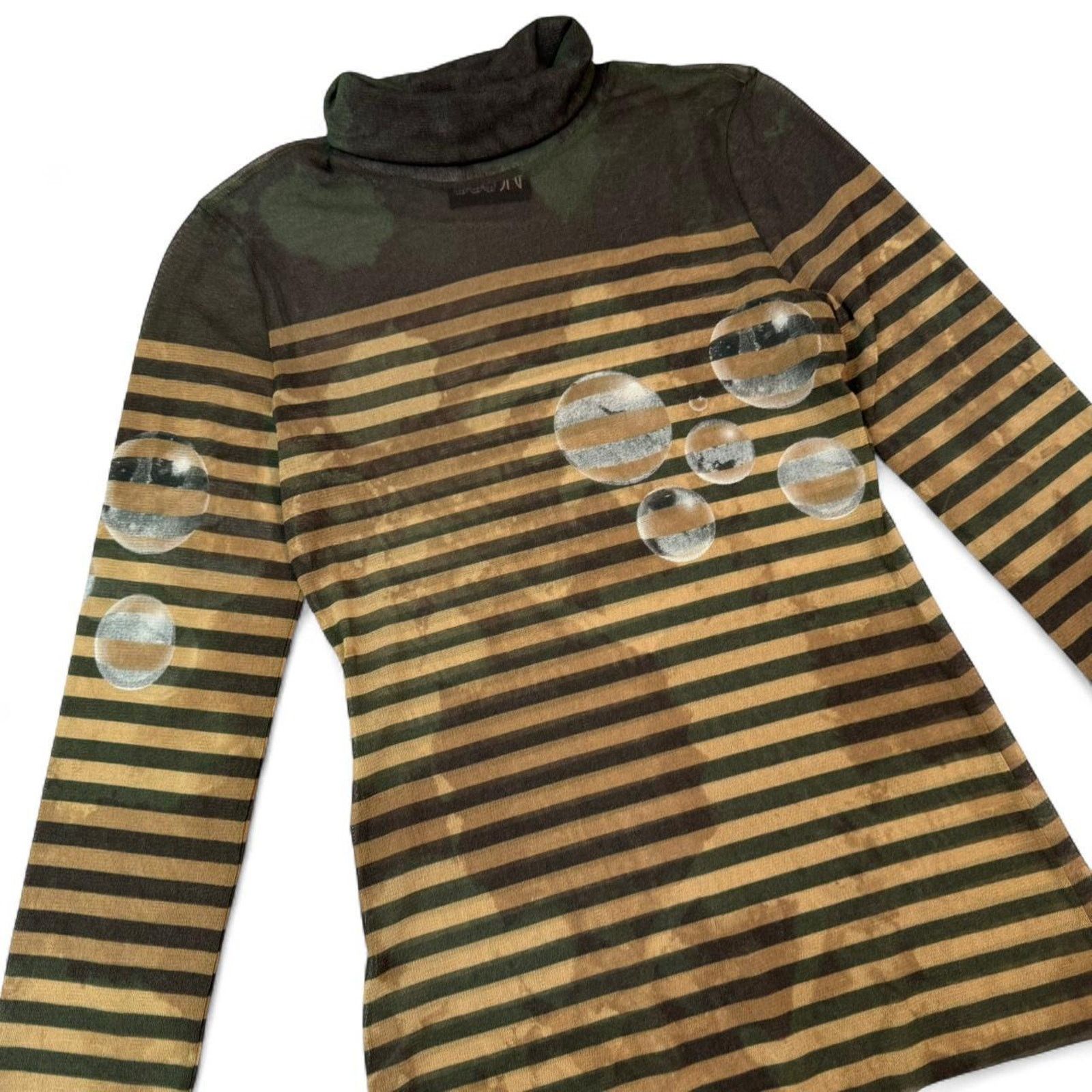 Jean Paul Gaultier Jean Paul Gaultier Bubbles Mesh Turtleneck Longsleeve Size S / US 4 / IT 40 - 2 Thumbnail