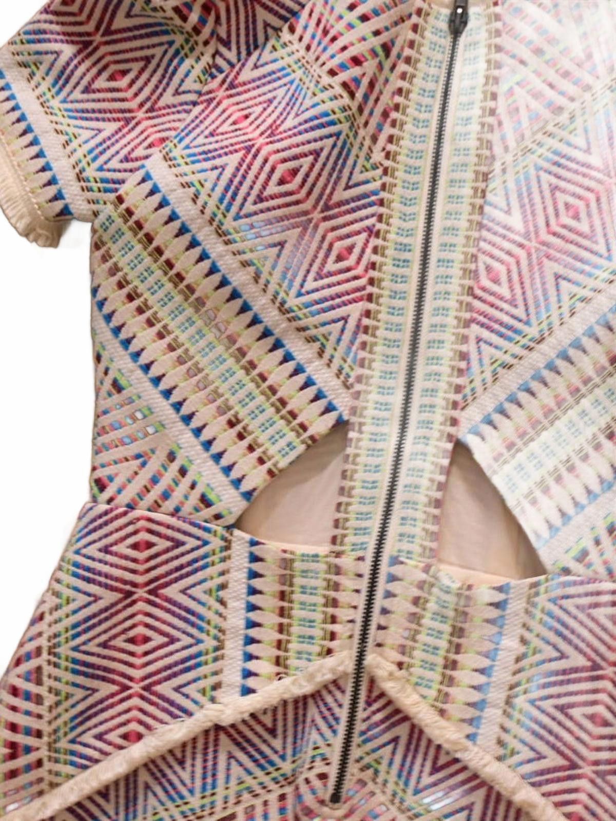 Other Adelyn Rae Jaylene Short Sleeve Multicolor Geometric Dress S Size S / US 4 / IT 40 - 9 Thumbnail