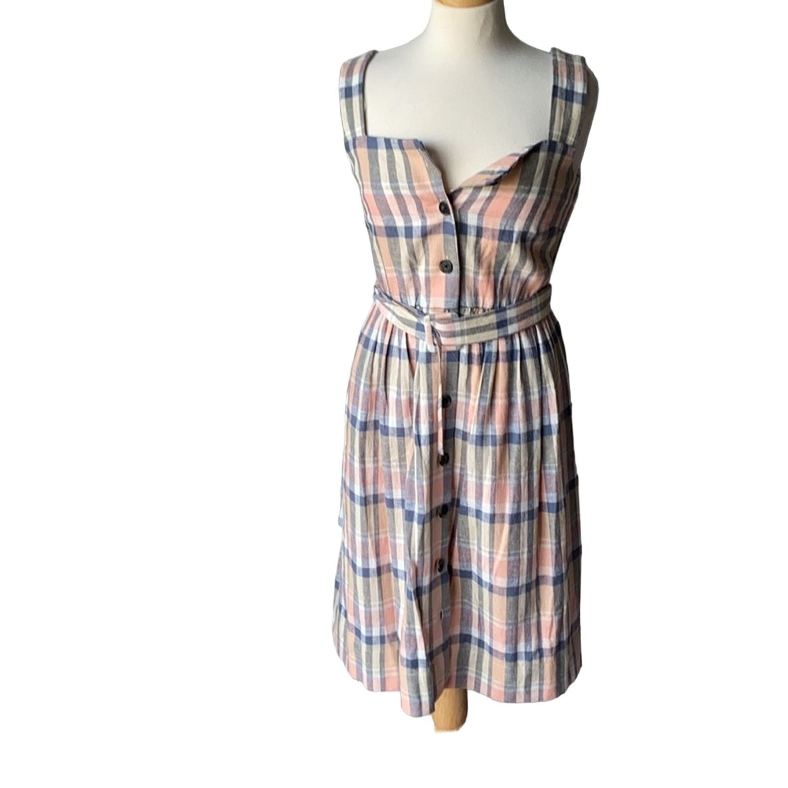 Other GAL MEETS GLAM Peyton Belted Button Up Plaid Dress Size 2 Size XS / US 0-2 / IT 36-38 - 2 Thumbnail