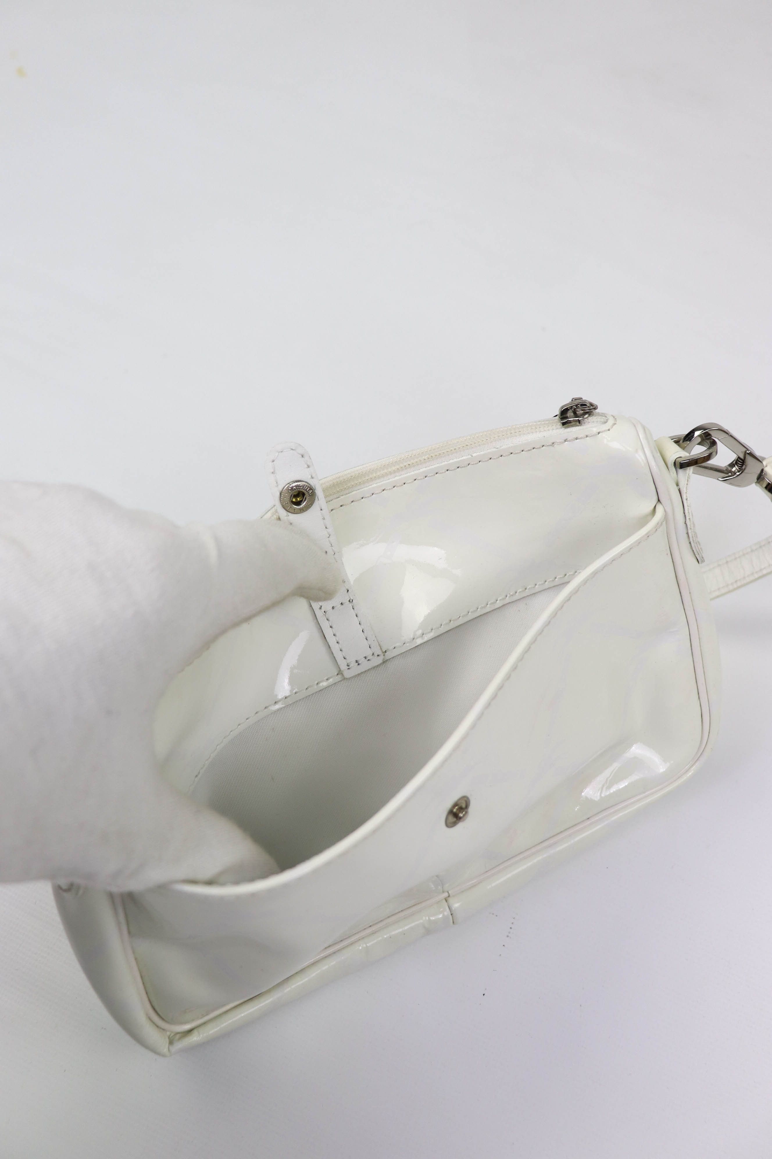 Longchamp Longchamp Paris Vintage Made in France White Mini Hand Bag Size ONE SIZE - 8 Thumbnail