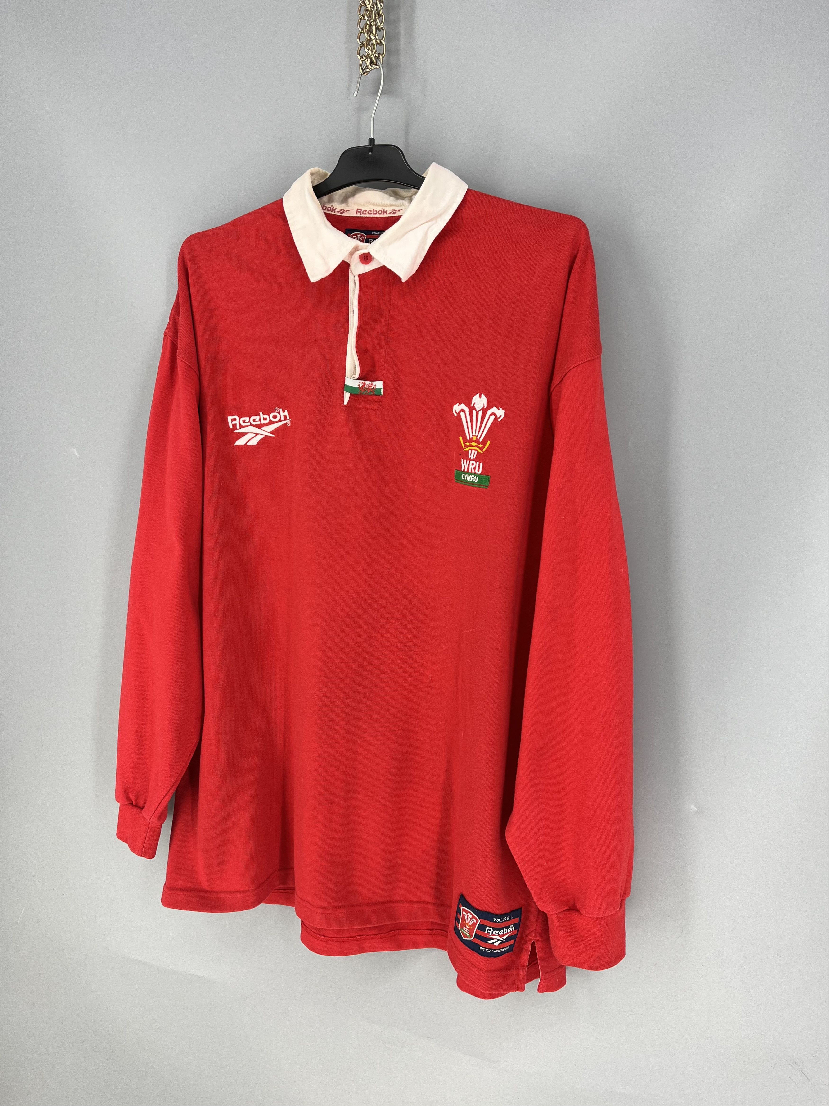 Reebok 90's Wales Rugby Union Reebok Jersey Long Sleeve Shirt Size US L / EU 52-54 / 3 - 3 Thumbnail