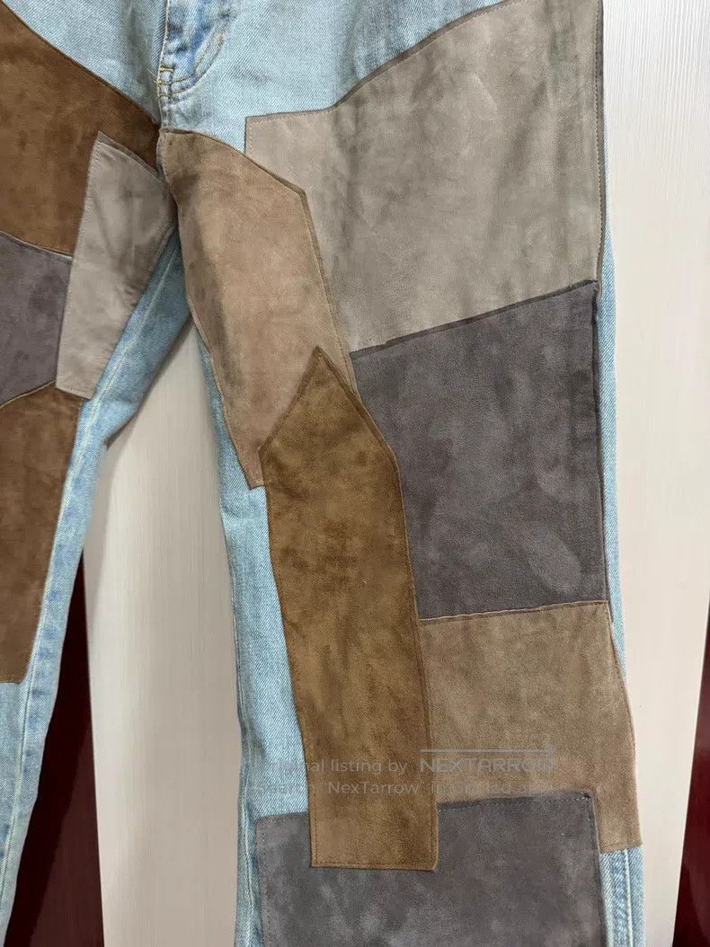 ERL ERL size L Patchwork denim pants, loose fit, straight leg, Size 26" / US 2 / IT 38 - 5 Thumbnail