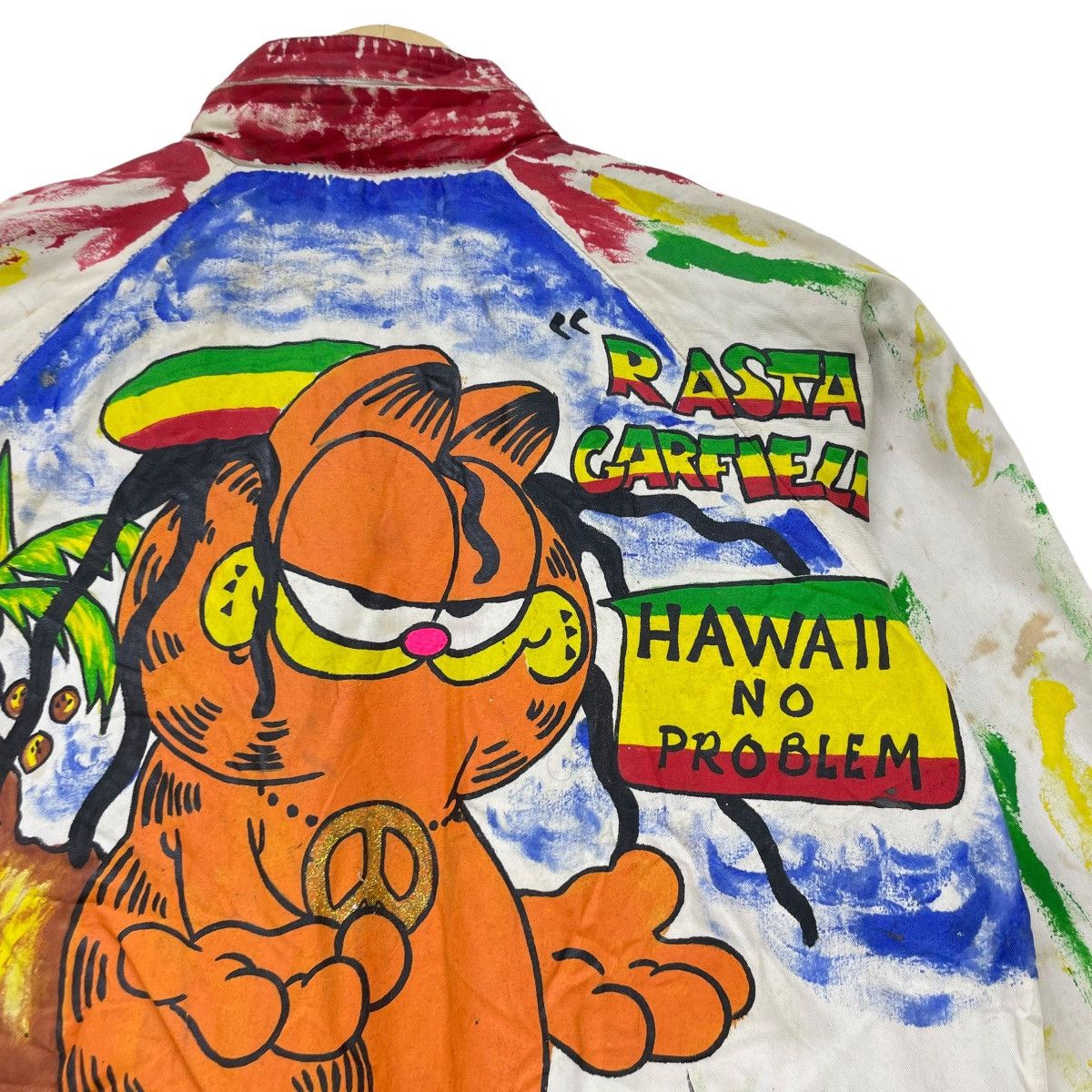 Handmade Custom Made Garfield Rastafari Bob Marley Jacket Size M / US 6-8 / IT 42-44 - 13 Thumbnail