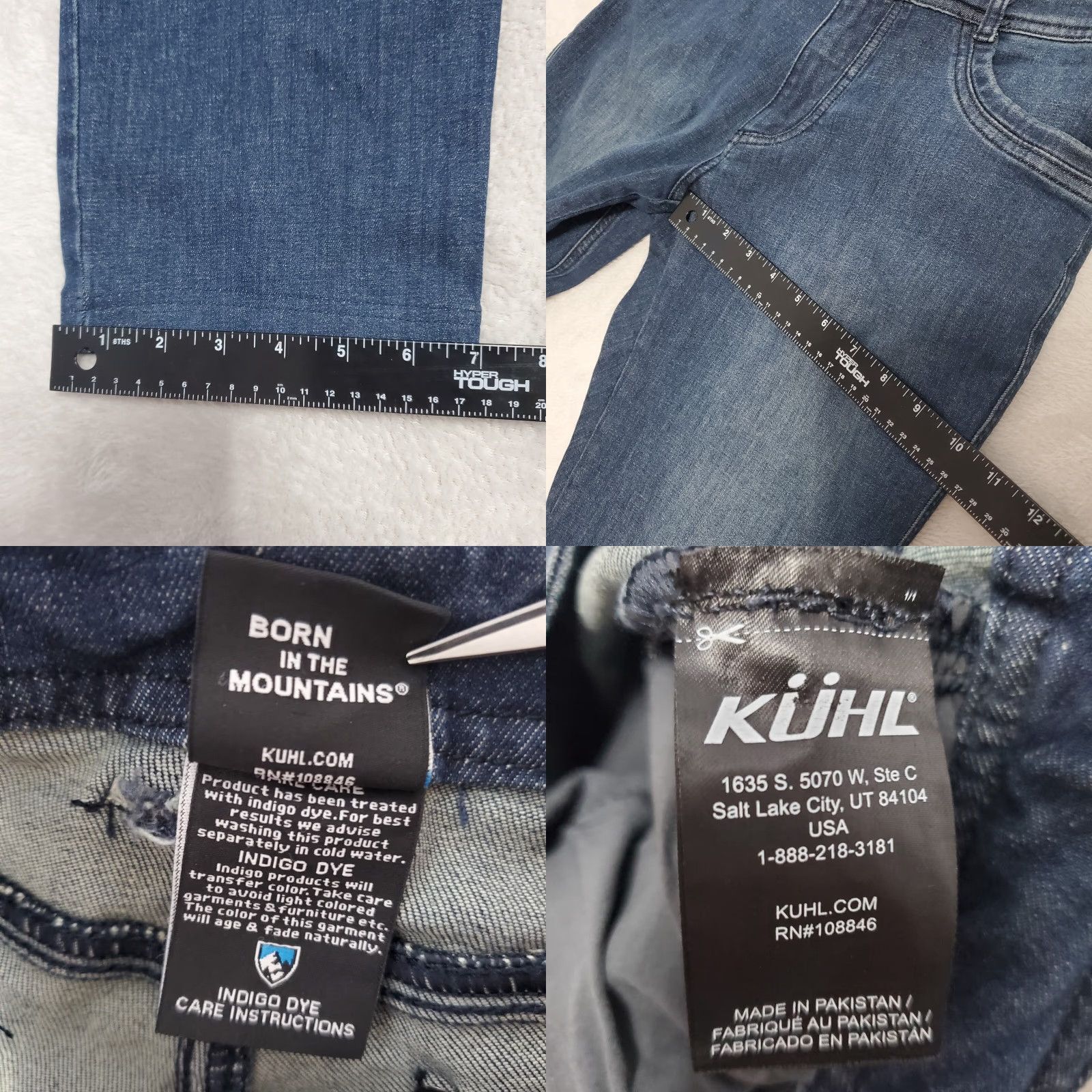 Vintage Kuhl Jeans Mens 32x30 Tapered Fit Indigo Dye Stretch Actual 31x26 Style 5201 Size US 32 / EU 48 - 9 Thumbnail
