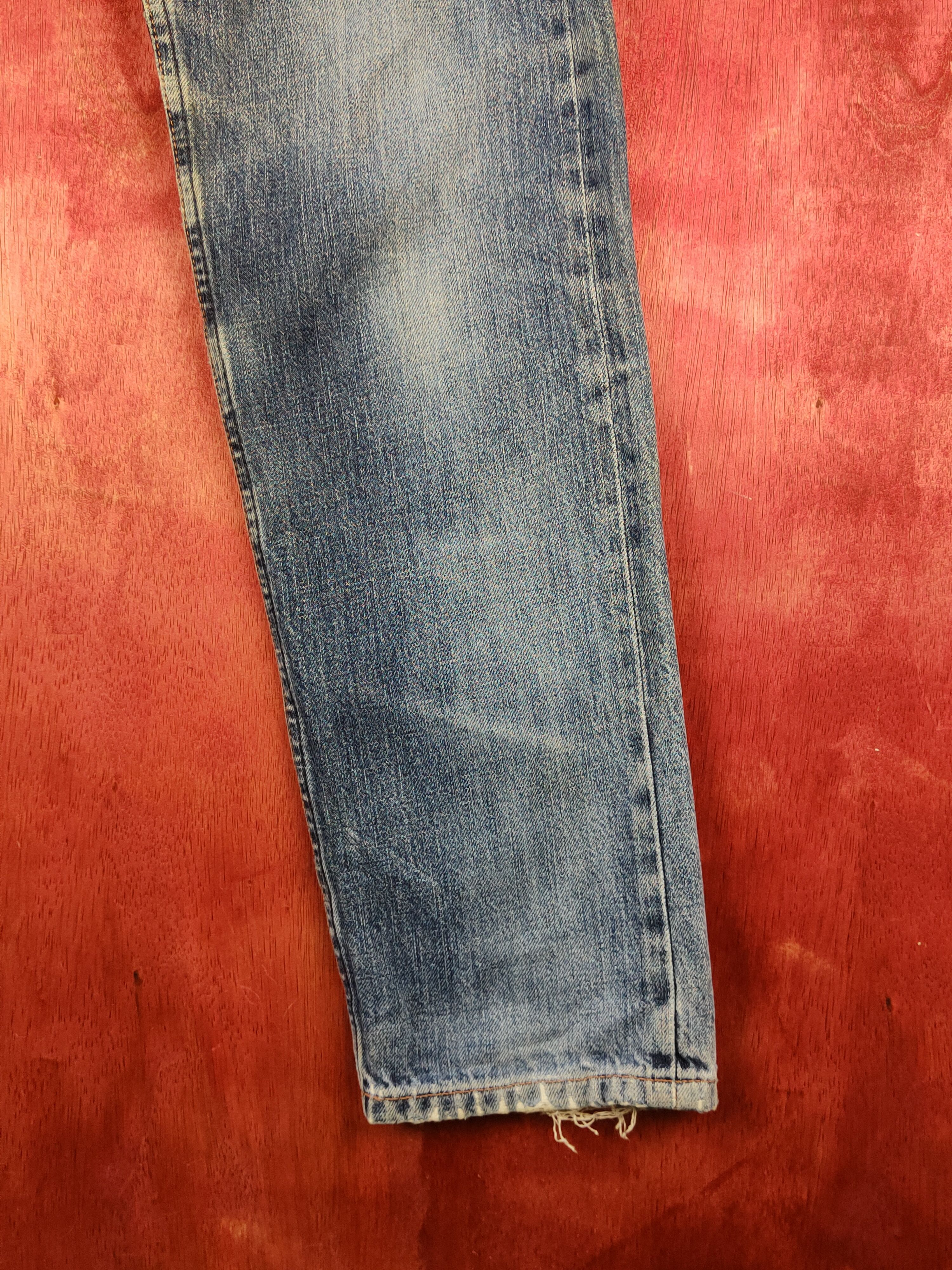 Japanese Brand Stooge&co Blue Distressed Ripped Jeans #S2218 Size US 29 - 6 Thumbnail