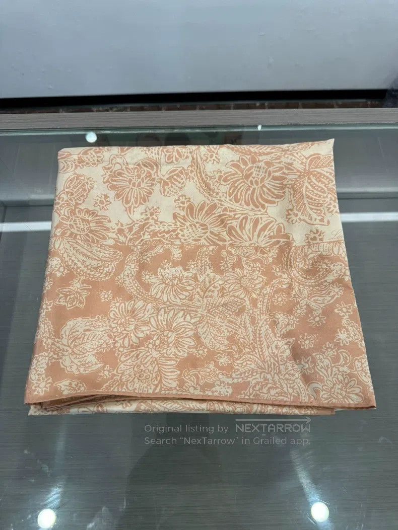 Loro Piana size 120*120cm All-over pink floral logo mulberr