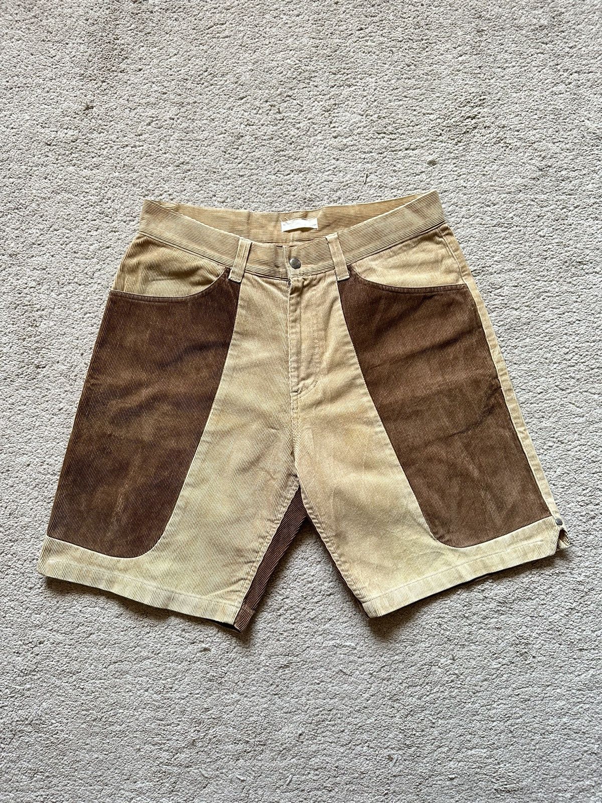 Pre-owned Isamu Katayama Backlash X Pledge 1990s Pledge Cowboy Corduroy Shorts In Brown