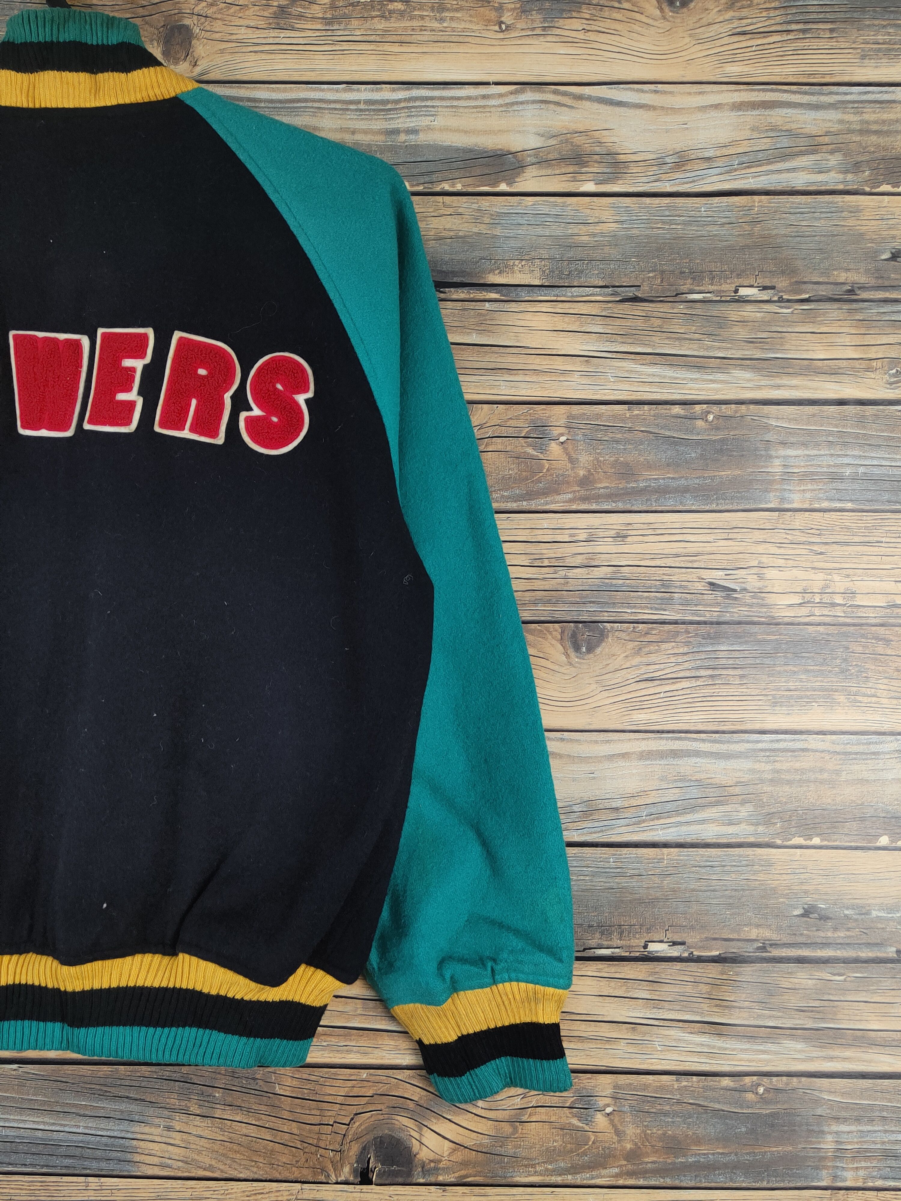 Ocean Pacific DL Ocean Pacific Black japan Varsity Jacket #W1225 Size US M / EU 48-50 / 2 - 10 Thumbnail
