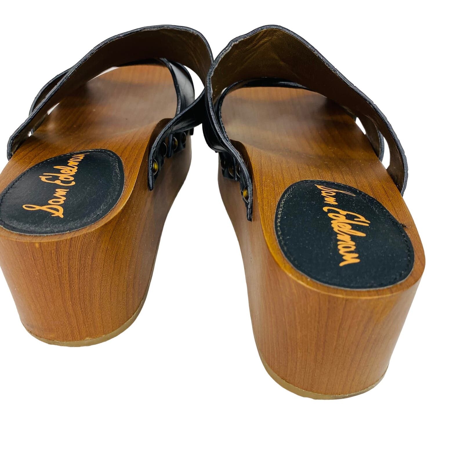 Other Sam Edelman Sandals Bane 7.5M Black Platform Leather Slide Size US 7.5 / IT 37.5 - 8 Thumbnail