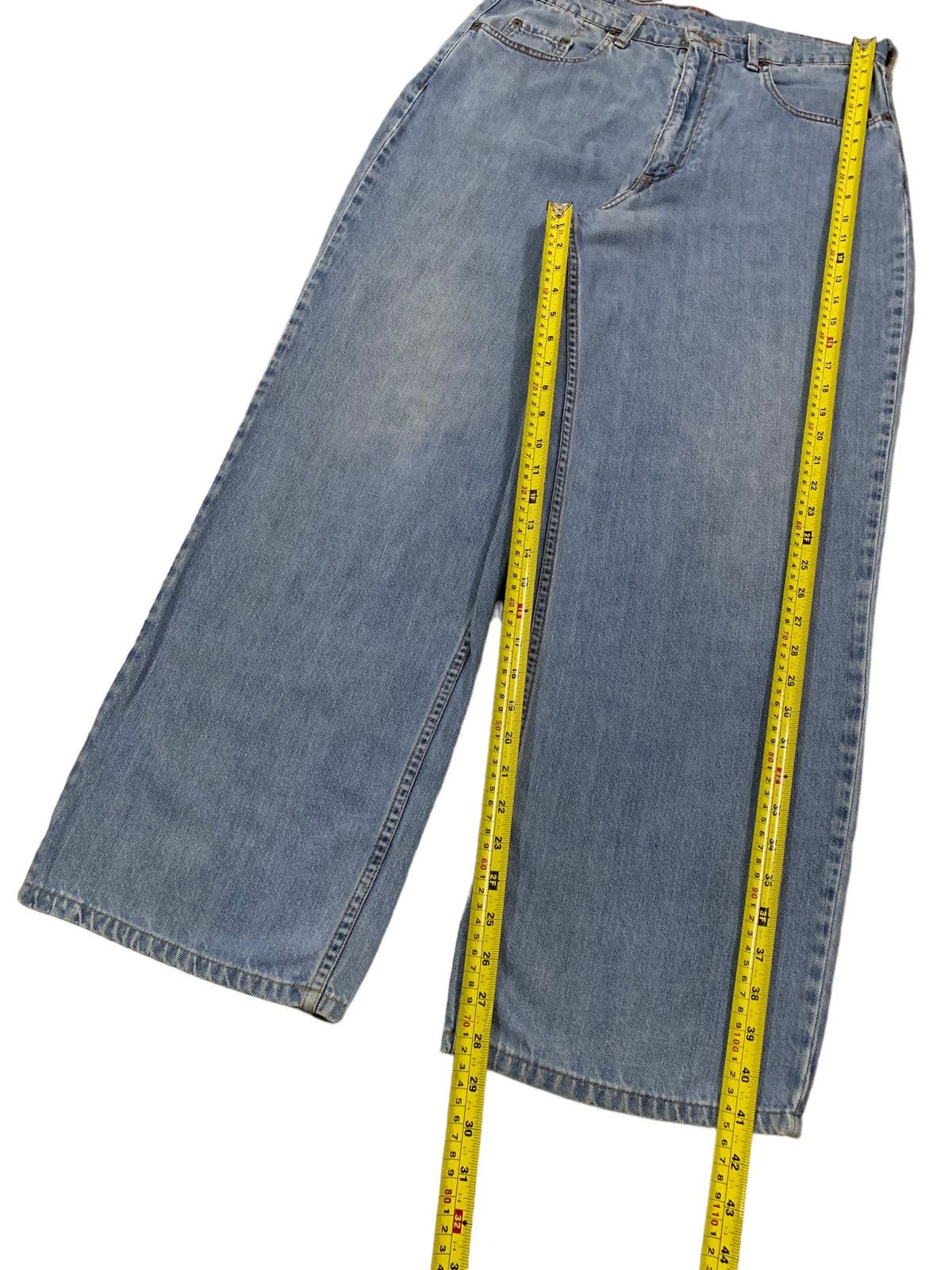 Levi's Vintage 90s Levis 529 White Tab Blue Washed Baggy Jeans Size US 33 - 14 Thumbnail