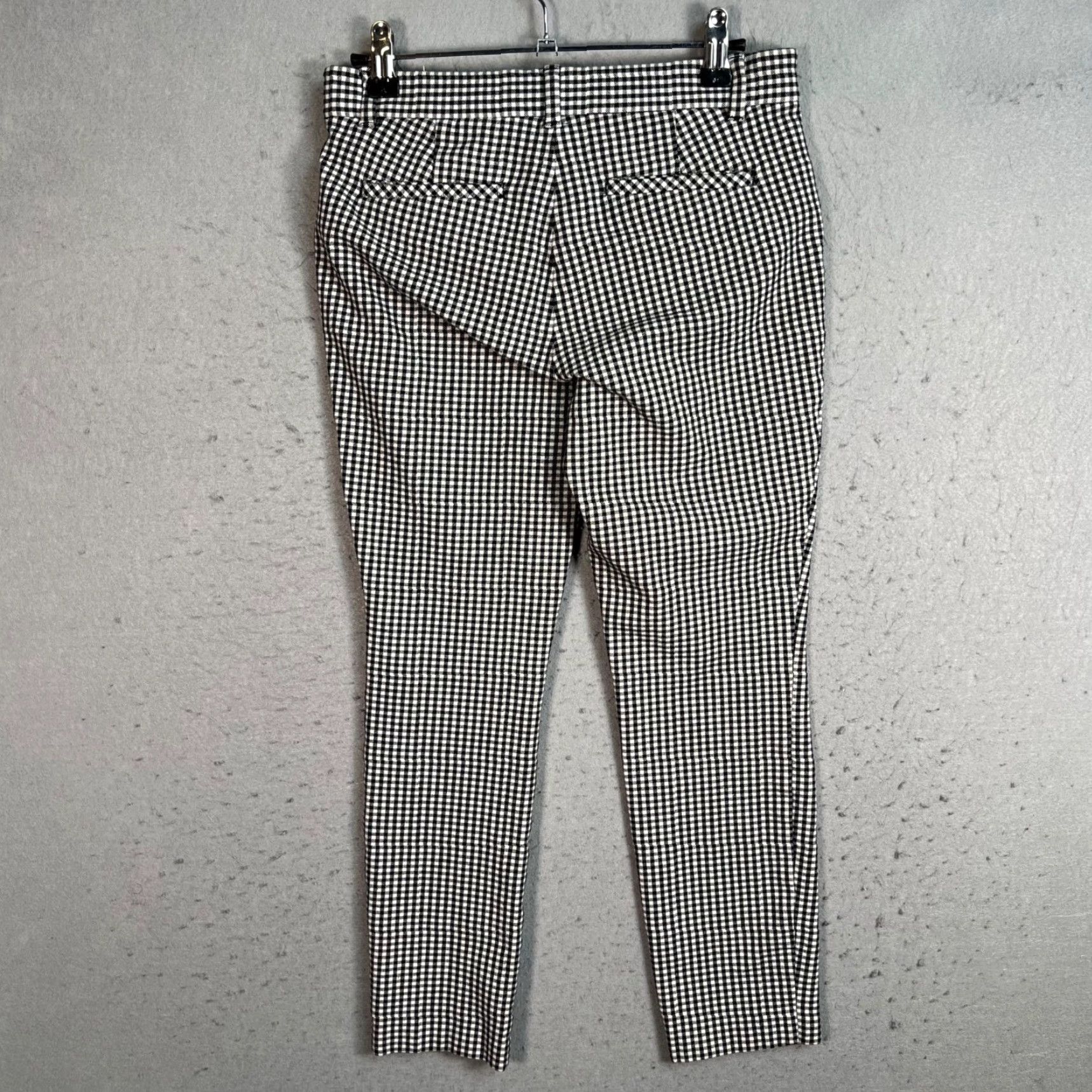 Gap Gap Pants Womens 2 Black Gingham Skinny Ankle Cotton Blend Size 26" / US 2 / IT 38 - 2 Thumbnail