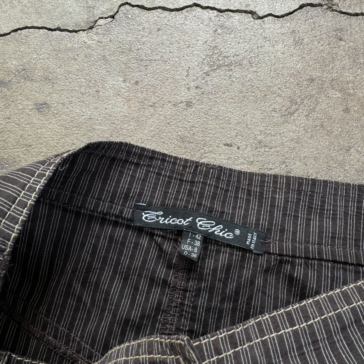 Vintage Tricot Chic Italy Brown Midi Skirt Size 28" / US 6 / IT 42 - 5 Thumbnail