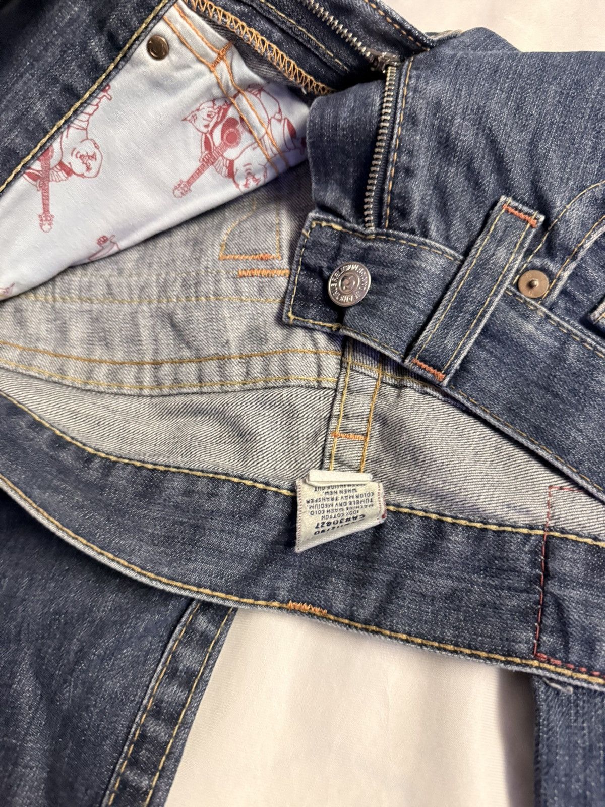 True Religion Vintage Y2K Stella Big T True Religion Aged Denim Jeans Size 30" / US 8 / IT 44 - 23 Thumbnail