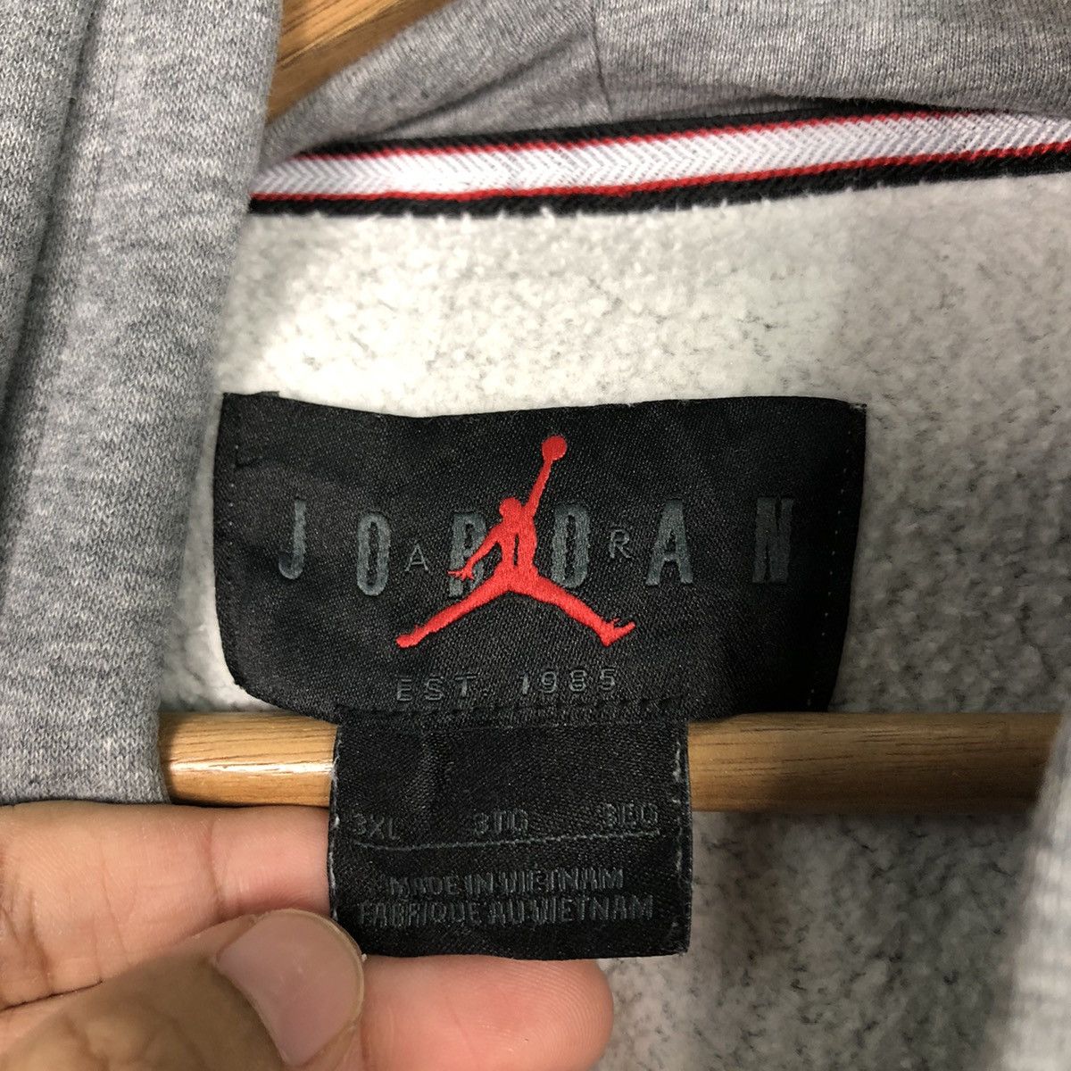 Jordan Brand 📌Vintage Hoodie Pull Over Jordan Small Pony Size US XXL / EU 58 / 5 - 17 Thumbnail