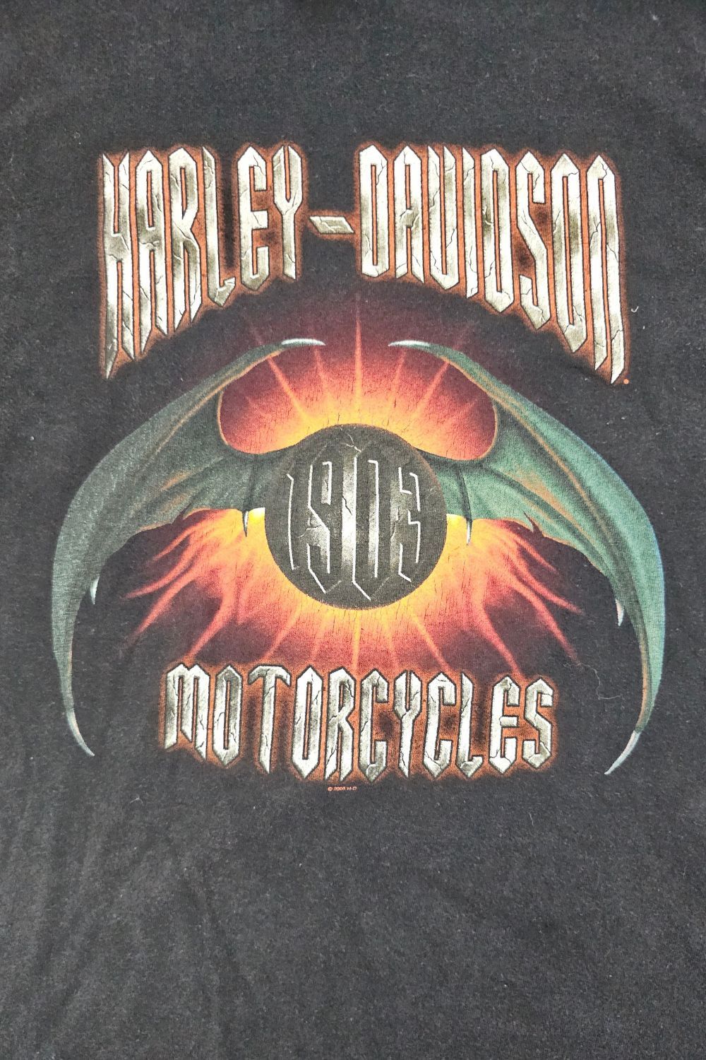 Harley Davidson 2005 Harley-Davidson “Solar Bat-Wing” Tee - Spain (USA-Made) Size US M / EU 48-50 / 2 - 3 Thumbnail