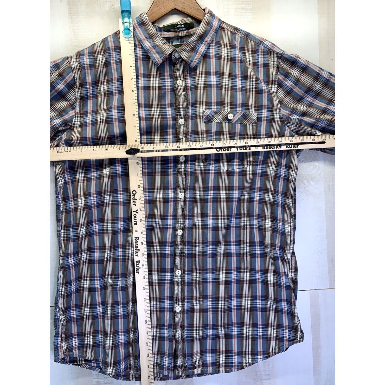 Eddie Bauer Eddie Bauer Men’s L Tall Plaid Button Up Short Sleeve Shirt-3802 Size US L / EU 52-54 / 3 - 2 Thumbnail