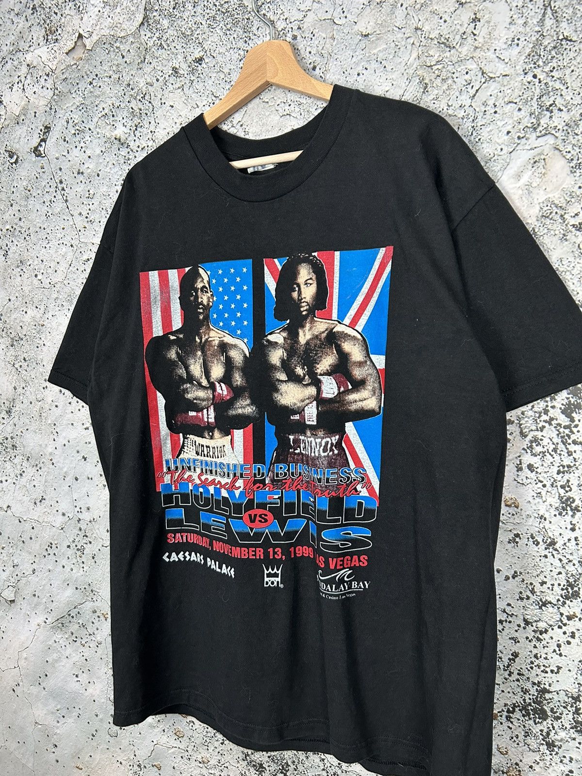 Vintage Vintage Holyfield vs Lewis 1999 Boxing Fight Tyson Rare Hype Size US XL / EU 56 / 4 - 2 Thumbnail