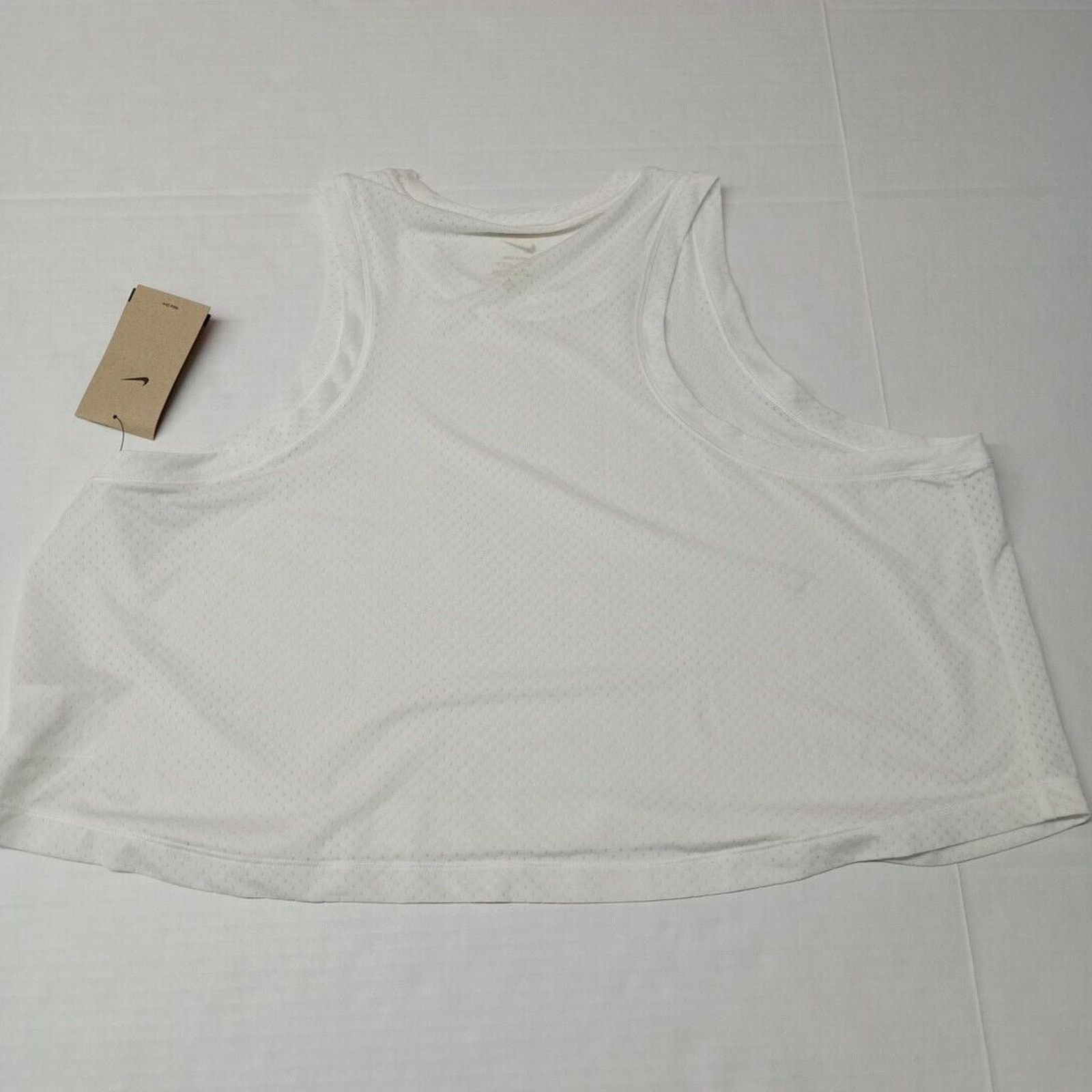 Nike Women's Nike One Dri-FIT Cropped Tank Top Size XL White Size XL / US 12-14 / IT 48-50 - 6 Thumbnail