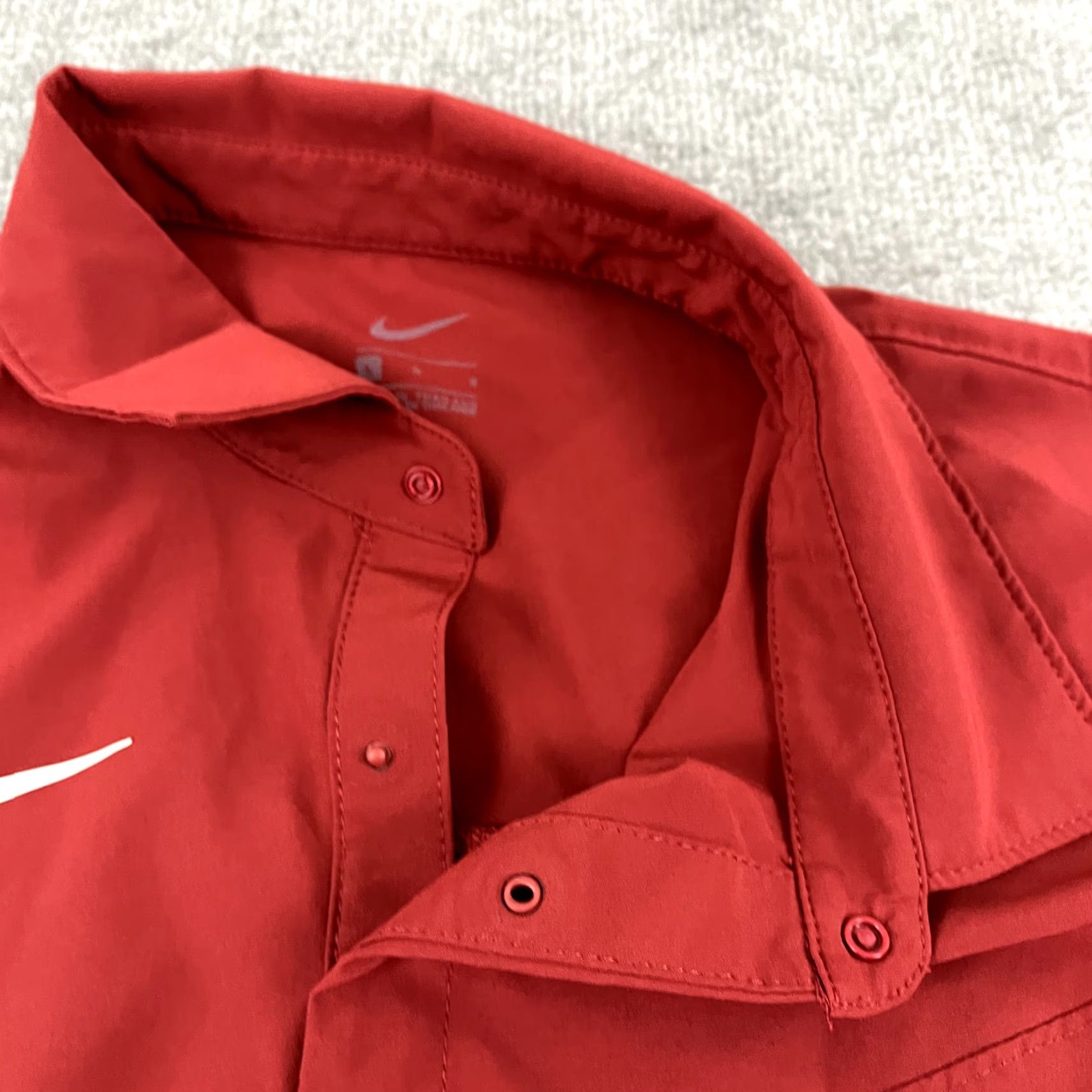 Nike NIKE Polo Shirt Men Large Red Snap Collar Golf Performance Alabama Crimson Color Shirt Mens Red Nike Dri-FIT Golf Size US L / EU 52-54 / 3 - 5 Thumbnail