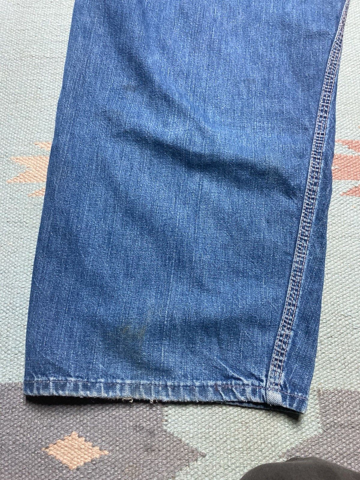 Vintage 1950s denim carpenter jeans Big Mac dark faded workwea 40x28 Size US 40 / EU 56 - 11 Thumbnail