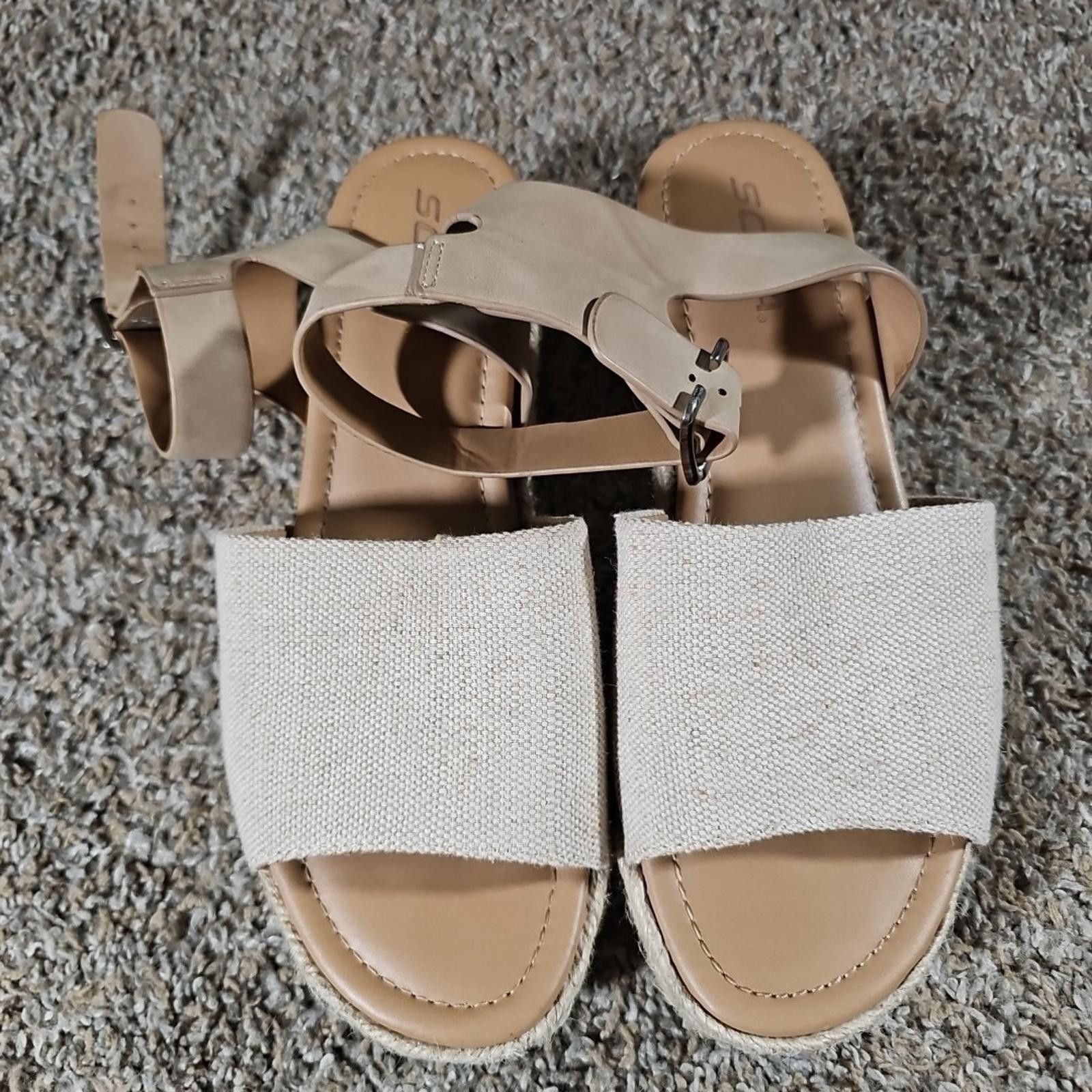 Scotch & Soda SODA sz 8 Sisal Buckle Slight Heel Sandals Size US 8 / IT 38 - 2 Thumbnail