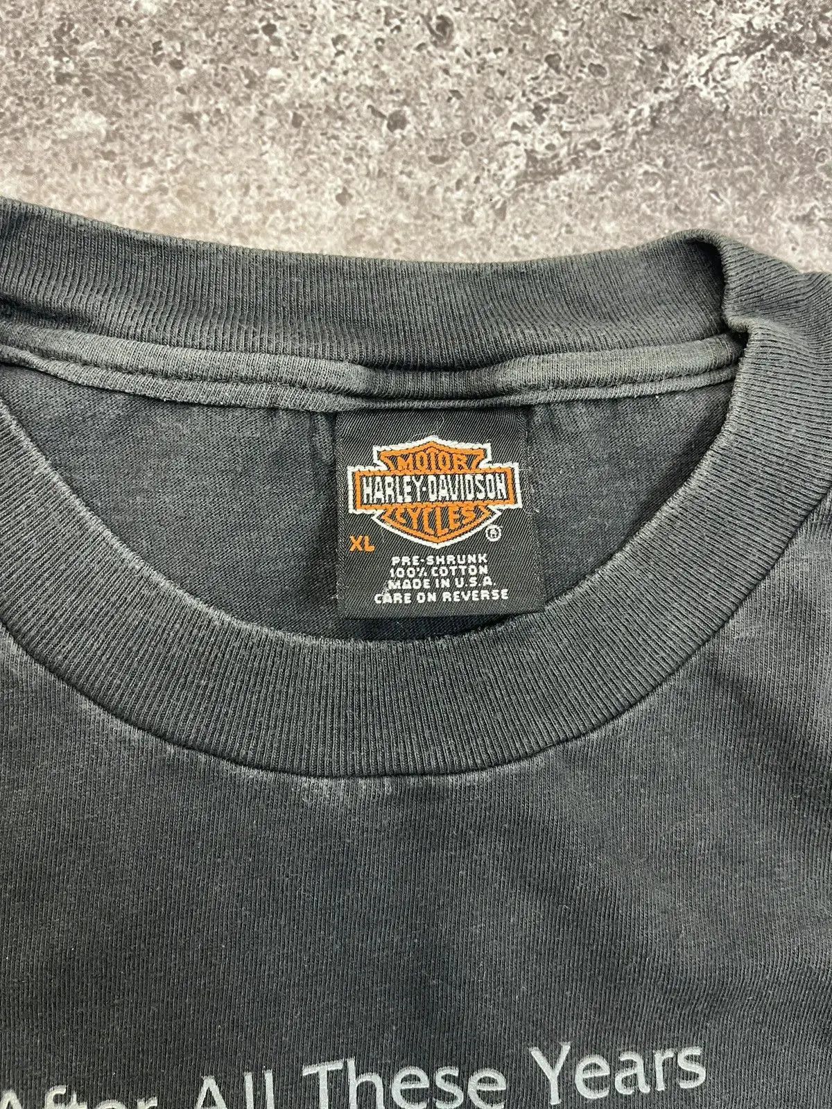 Harley Davidson Harley Davidson Vintage Black T Shirt Size US XL / EU 56 / 4 - 4 Thumbnail