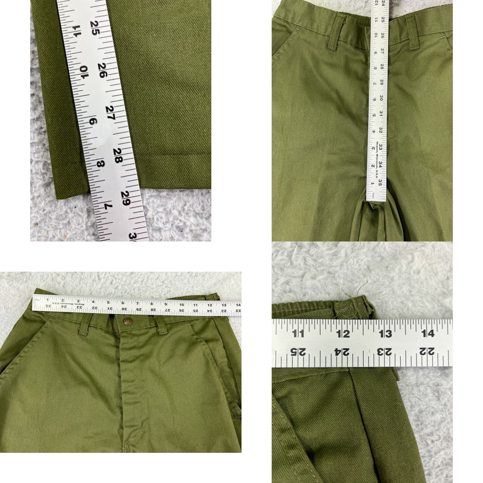 Vintage Boy Scouts Pants Adult 25 Green Twill Elastic Waist 25x29 Mens Regular Read Size US 26 / EU 42 - 8 Thumbnail