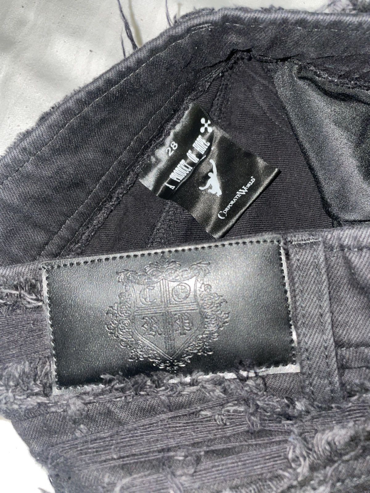 Destroy Lonely Corporate World Distressed Crest Flared Denim Size US 28 / EU 44 - 4 Thumbnail