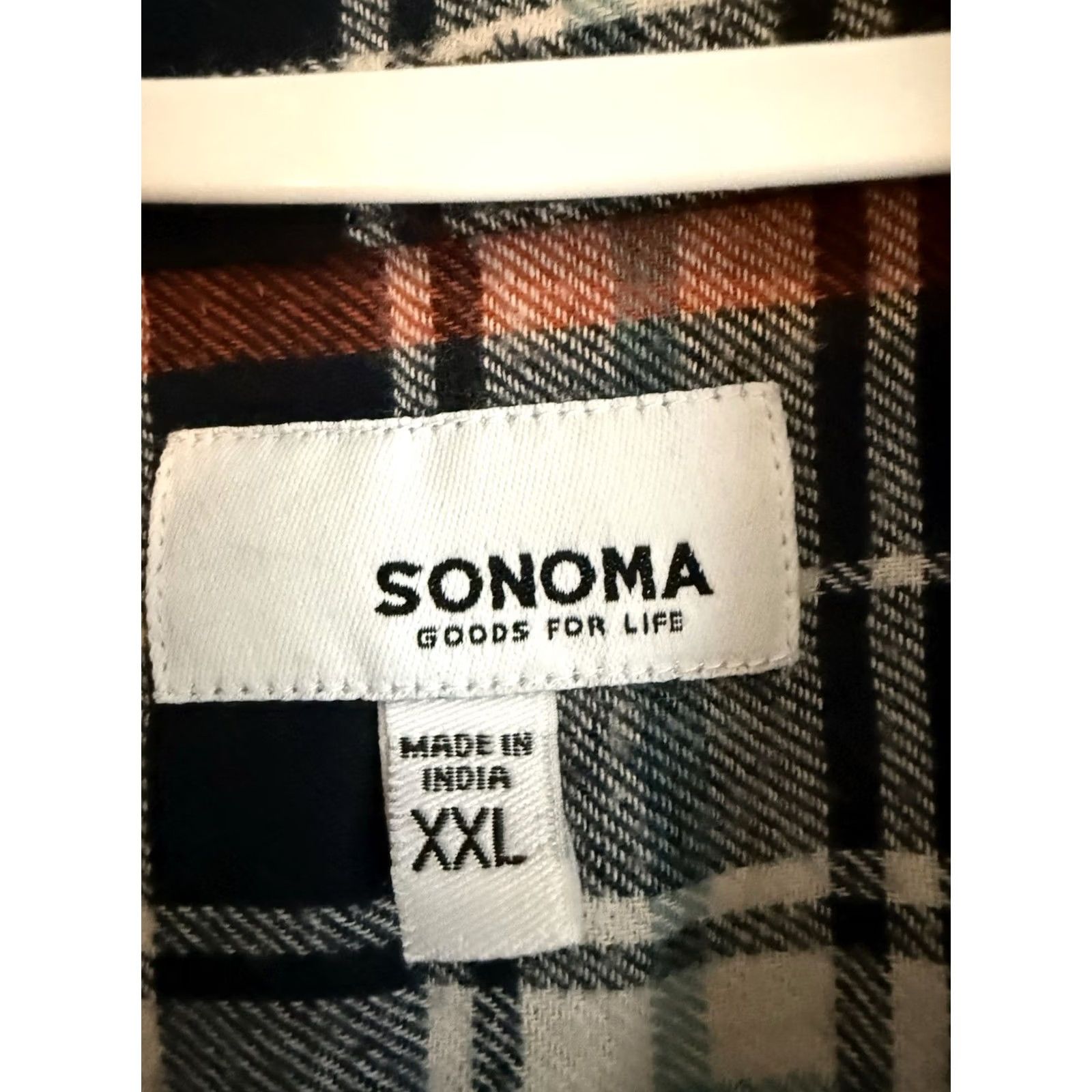 Vintage VINTAGE NWT Sonoma Men’s Orange Navy Flannel XXL Button-Up Shirt Short Sleeve? Size US XXL / EU 58 / 5 - 3 Thumbnail