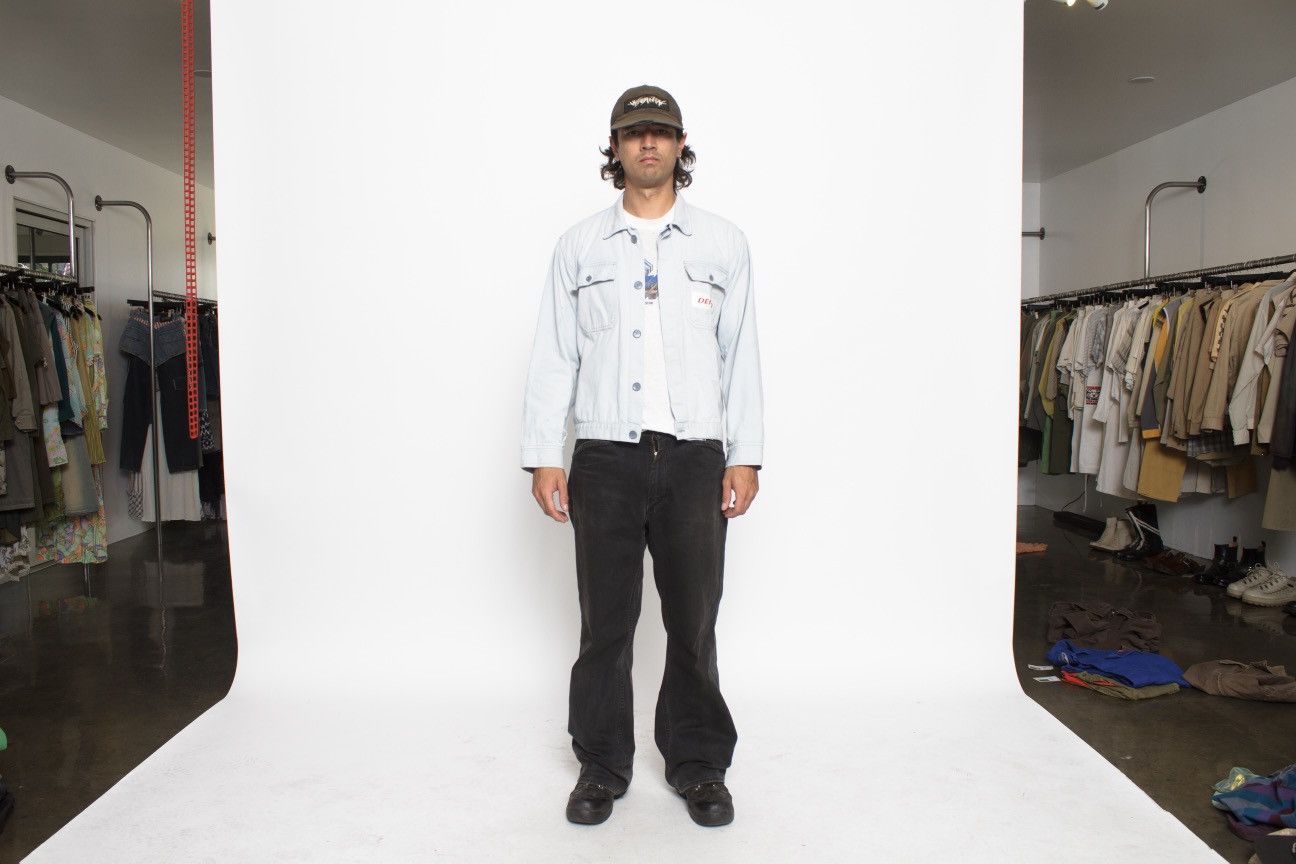 Vintage LIGHT BLUE BOXY ITALIAN WORKWEAR JACKET WITH DENSO GRAPHIC Size US M / EU 48-50 / 2 - 3 Thumbnail