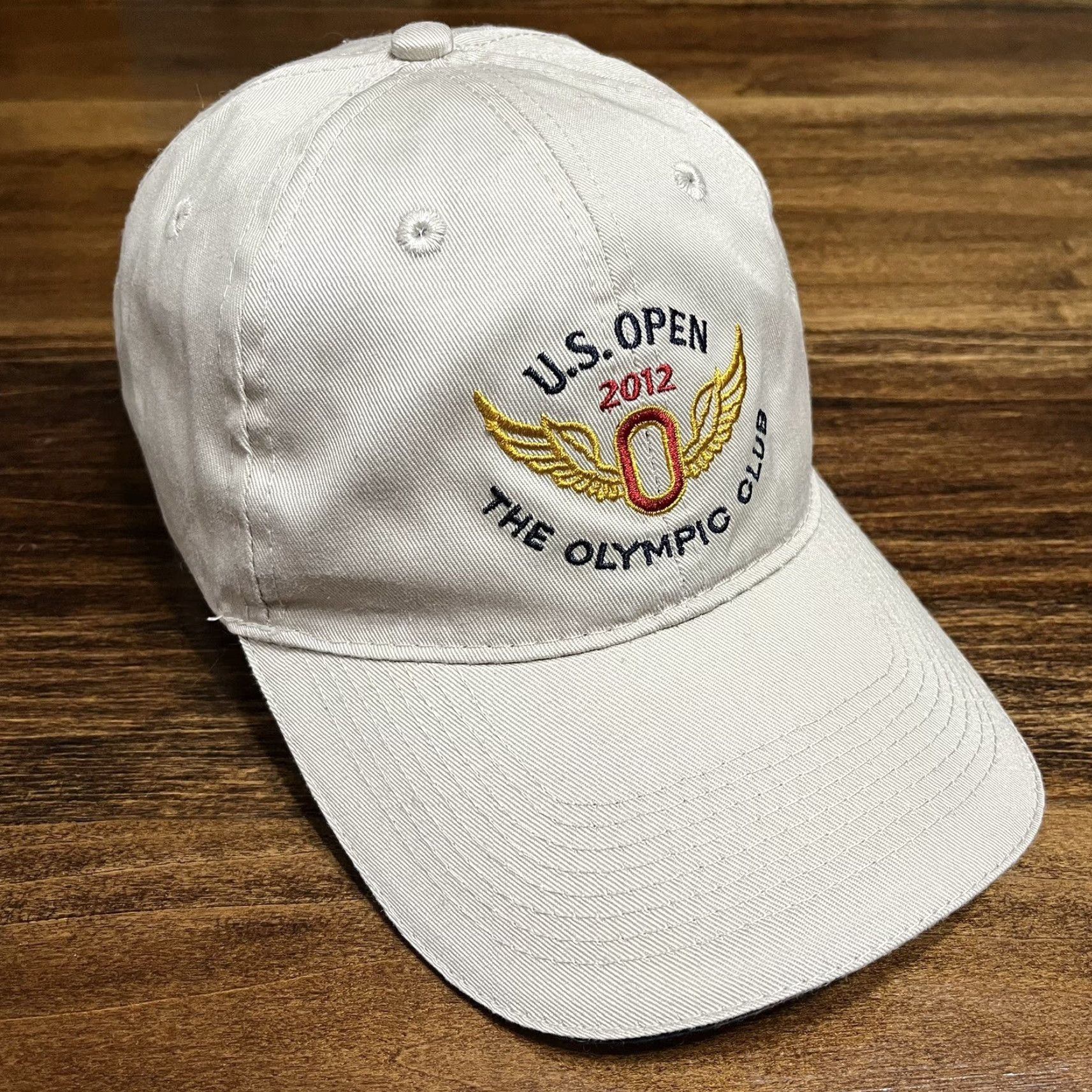 Vintage US Open Hat Cap 2012 The Olympic Club Strap Back USGA Member Adjustable Beige Men One Size Golf Hat Beig Size ONE SIZE - 6 Thumbnail