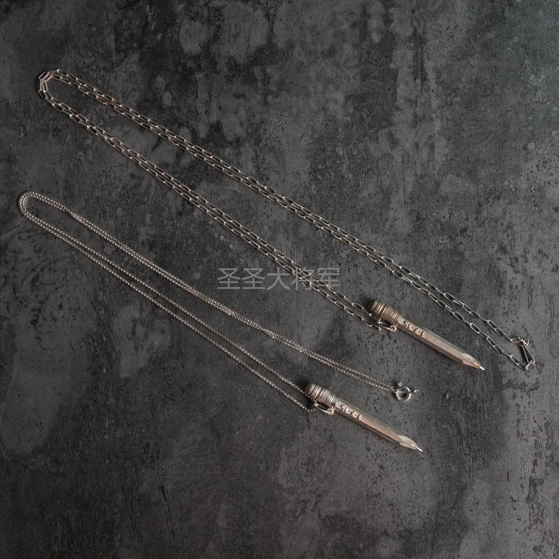 Ma+ M.A+ Maurizio Amadei Silver Pencil Necklace Non-Adjustable Size ONE SIZE - 2 Thumbnail