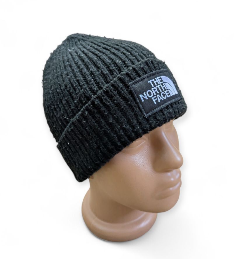 The North Face THE NORTH FACE Logo Box Cuffed Knit Beanie Size ONE SIZE - 2 Thumbnail