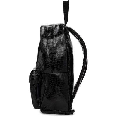 Comme des Garcons Comme des Garcons Black Small Croc Faux-Leather Backpack Size ONE SIZE - 6 Thumbnail