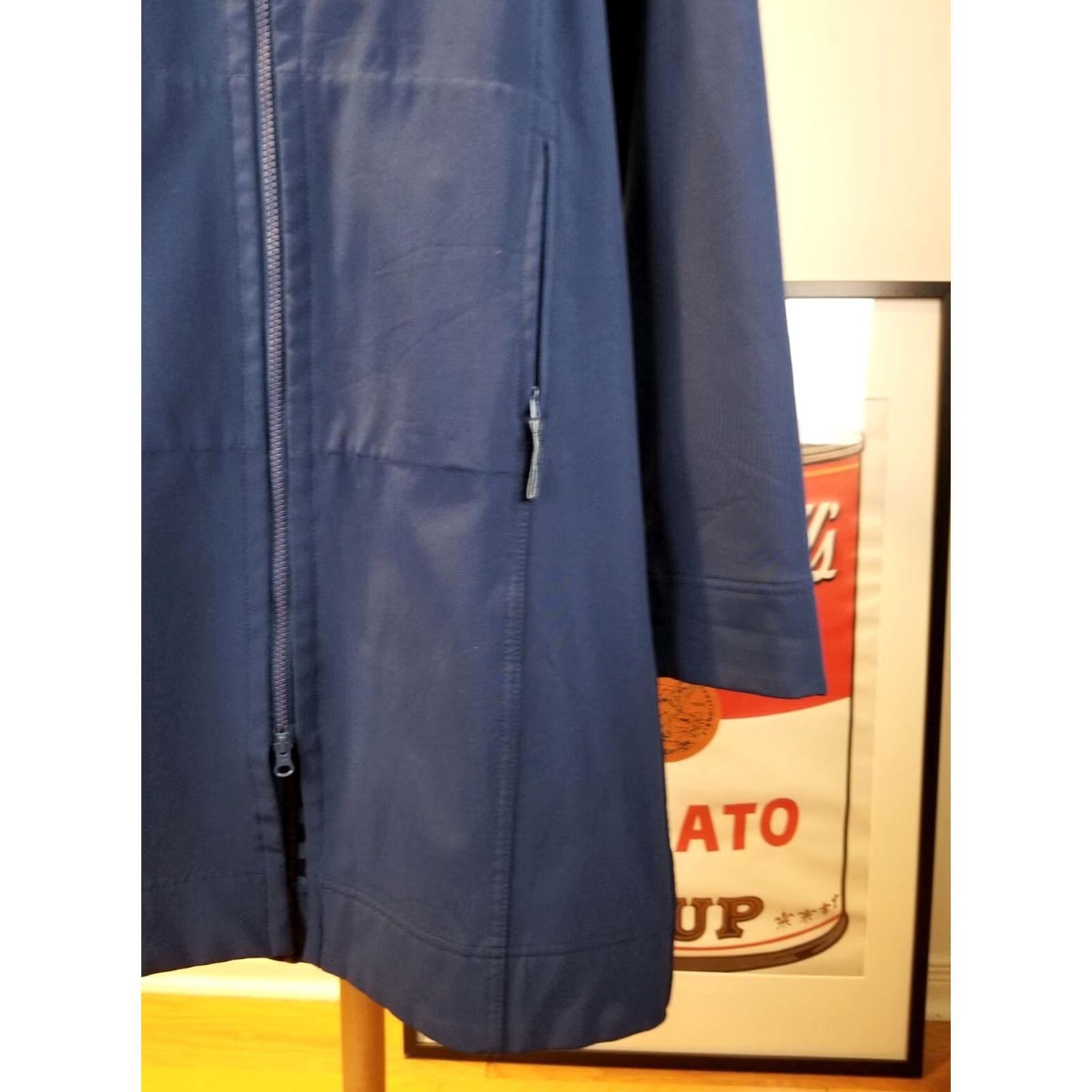 Lululemon LULULEMON BLUE LONG RAIN JACKET COAT SZ MEDIUM WOMEN Hooded Lined Long Rain Coat Masc Moto Theme Size M / US 6-8 / IT 42-44 - 3 Thumbnail