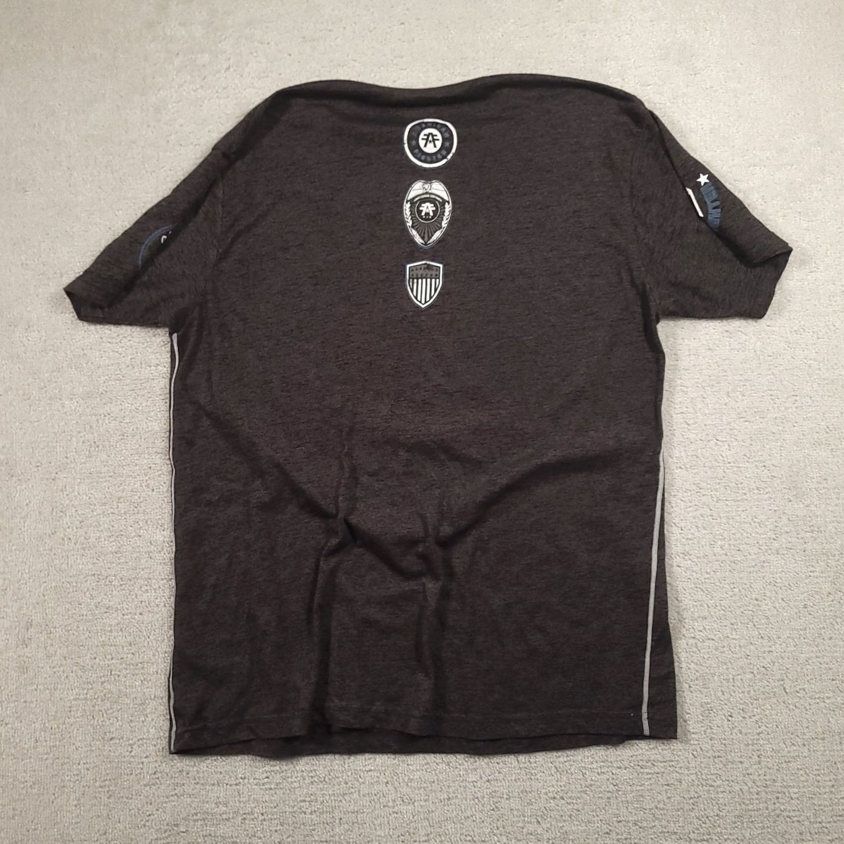 Vintage American Fighter Tee Mens Size 3XL Graphic Short Sleeve Black Crew Neck T-Shirt Size US 39 - 7 Thumbnail