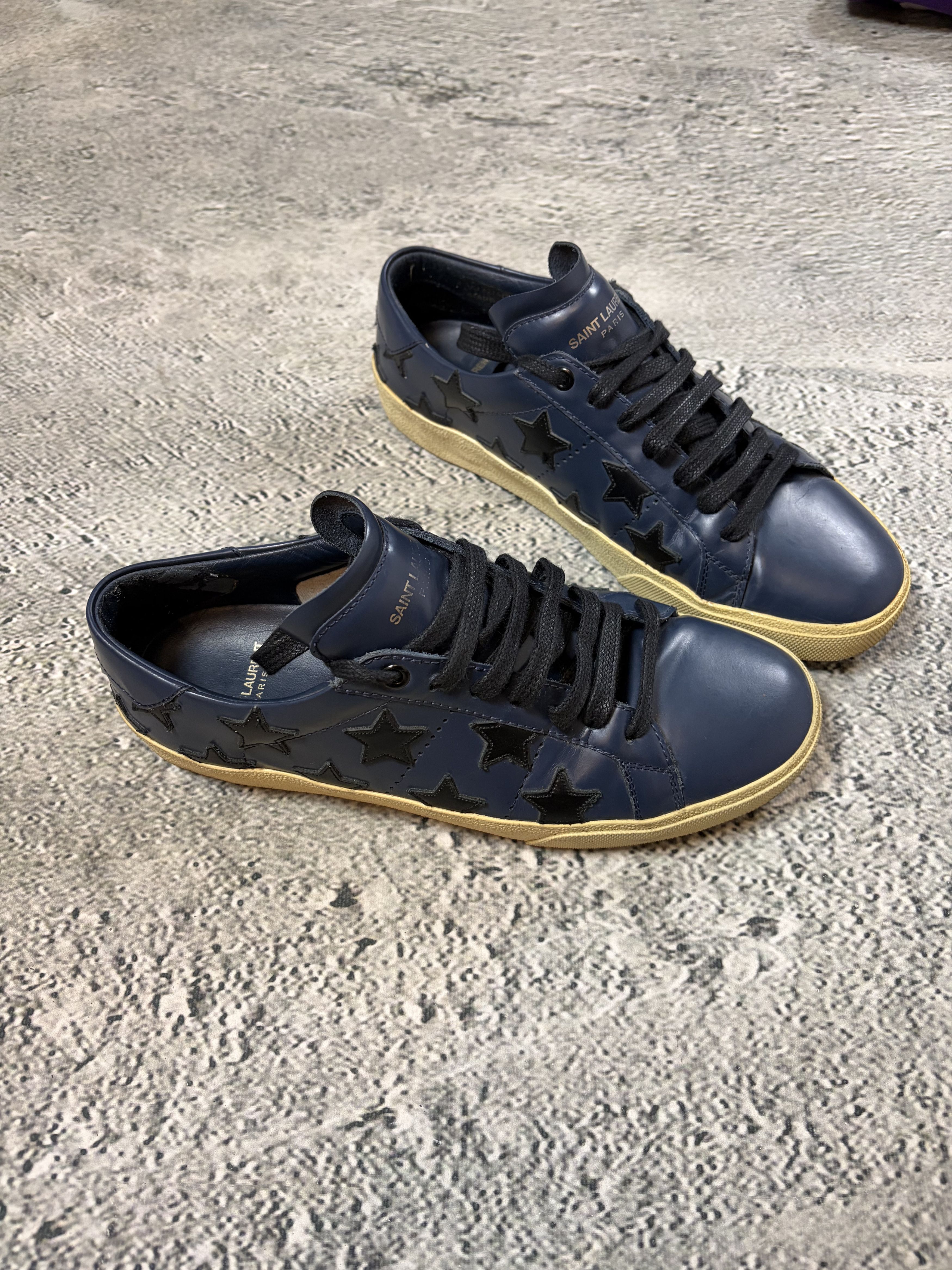 Saint Laurent Paris Saint Laurent Hedi Slimane sl06 Star sneakers low navy SLP Size US 7.5 / EU 40-41 - 2 Thumbnail