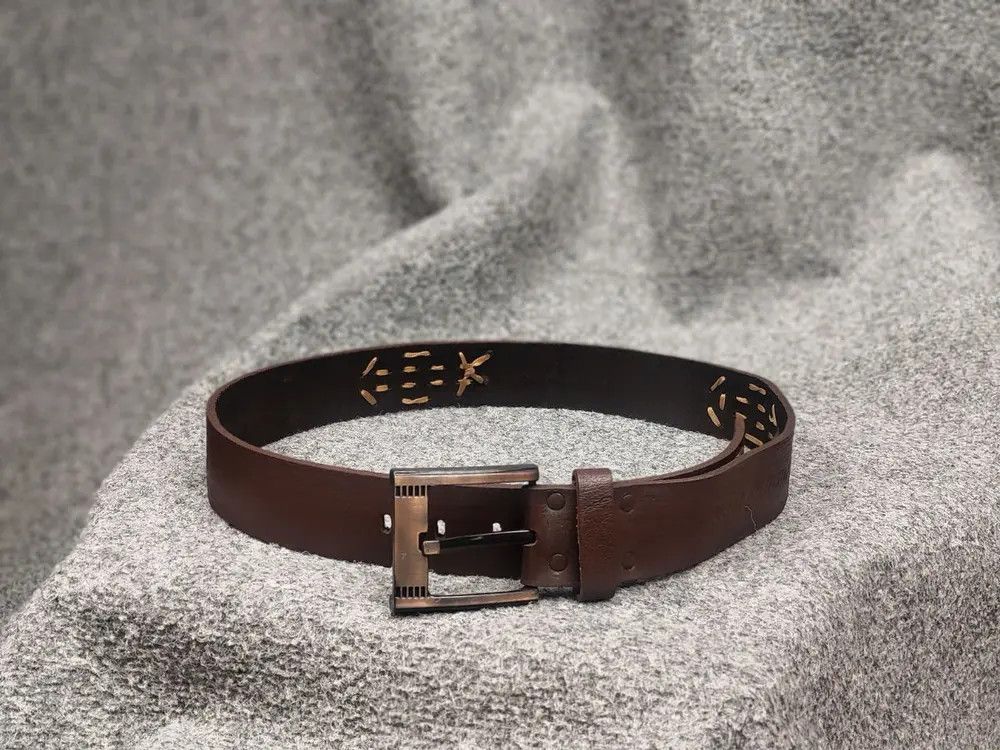 Diesel Diesel Industry Vintage Dark Brown Logo Mens Belt Y2K Style Size ONE SIZE - 1 Thumbnail